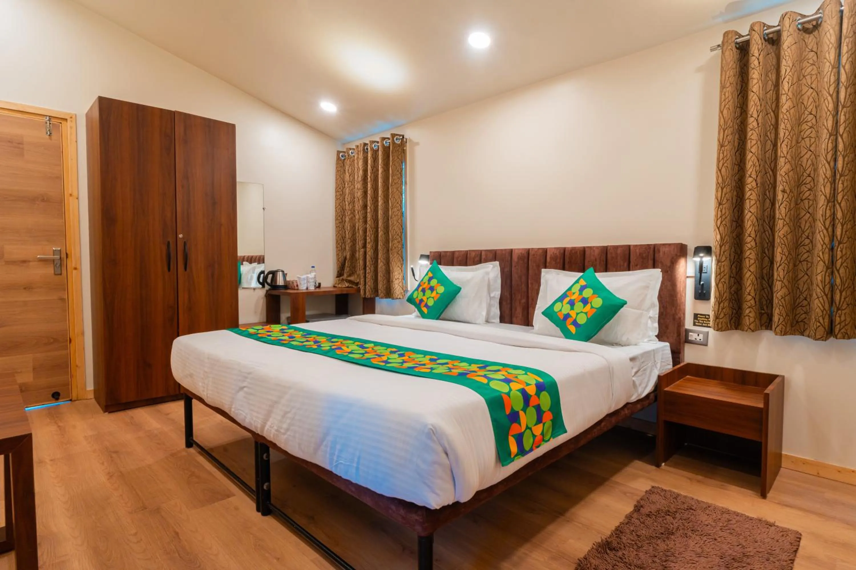 Bedroom, Bed in Treebo Premium Mowgli's Den, Pench