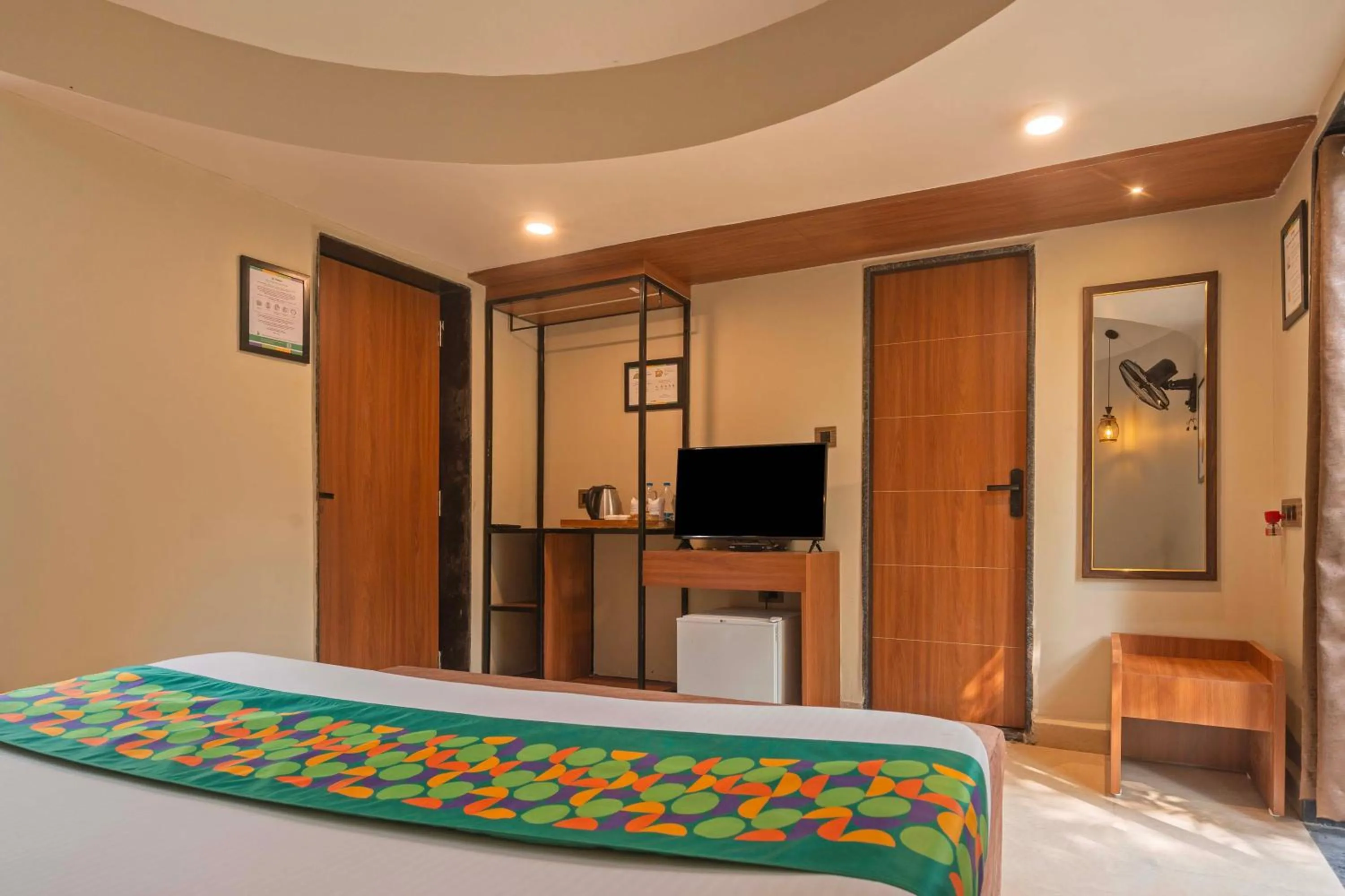 Bedroom, Bed in Treebo Premium Mowgli's Den Pench with Swimming Pool