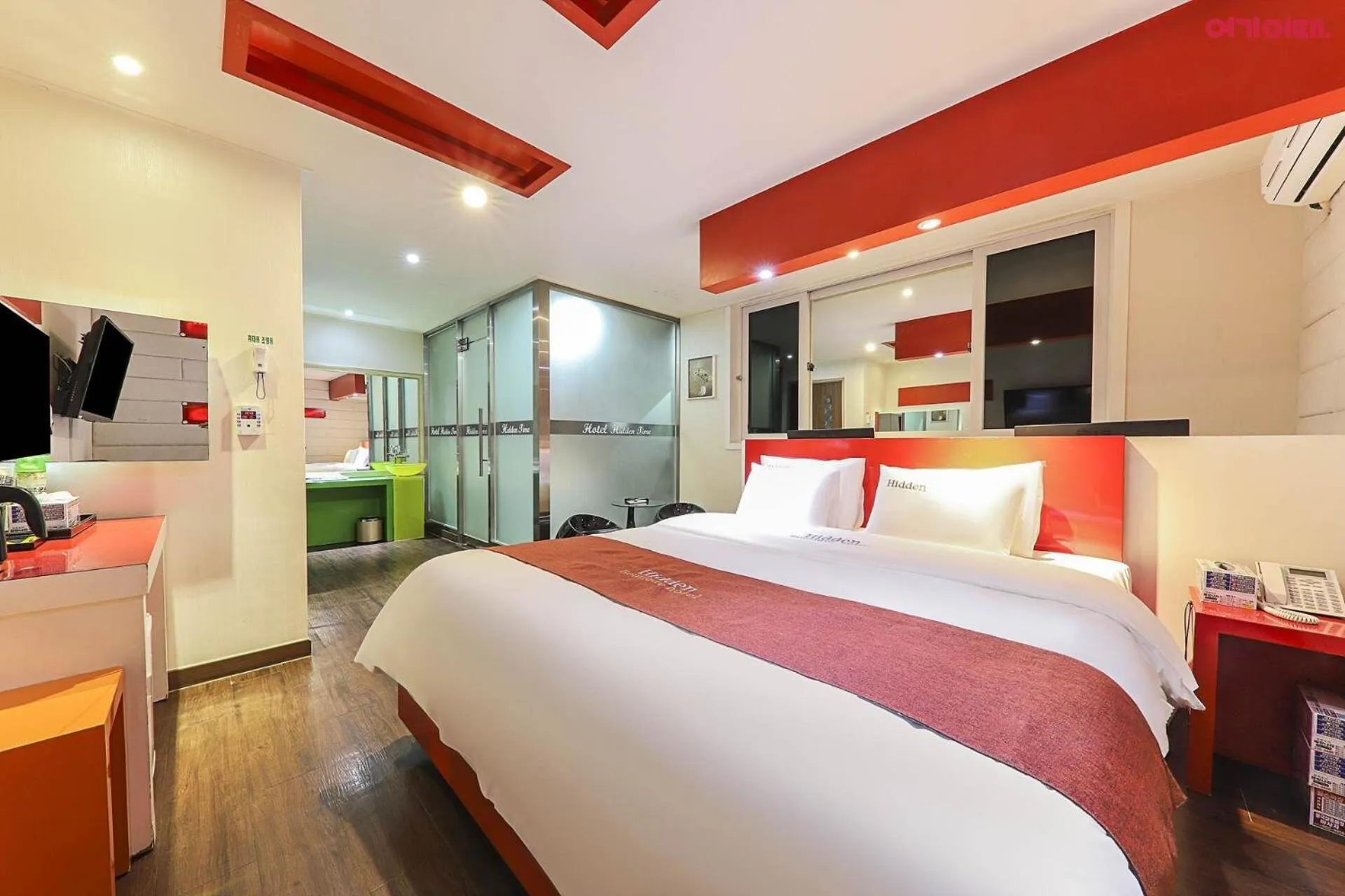 Bed in Hidden Hotel Jeonju