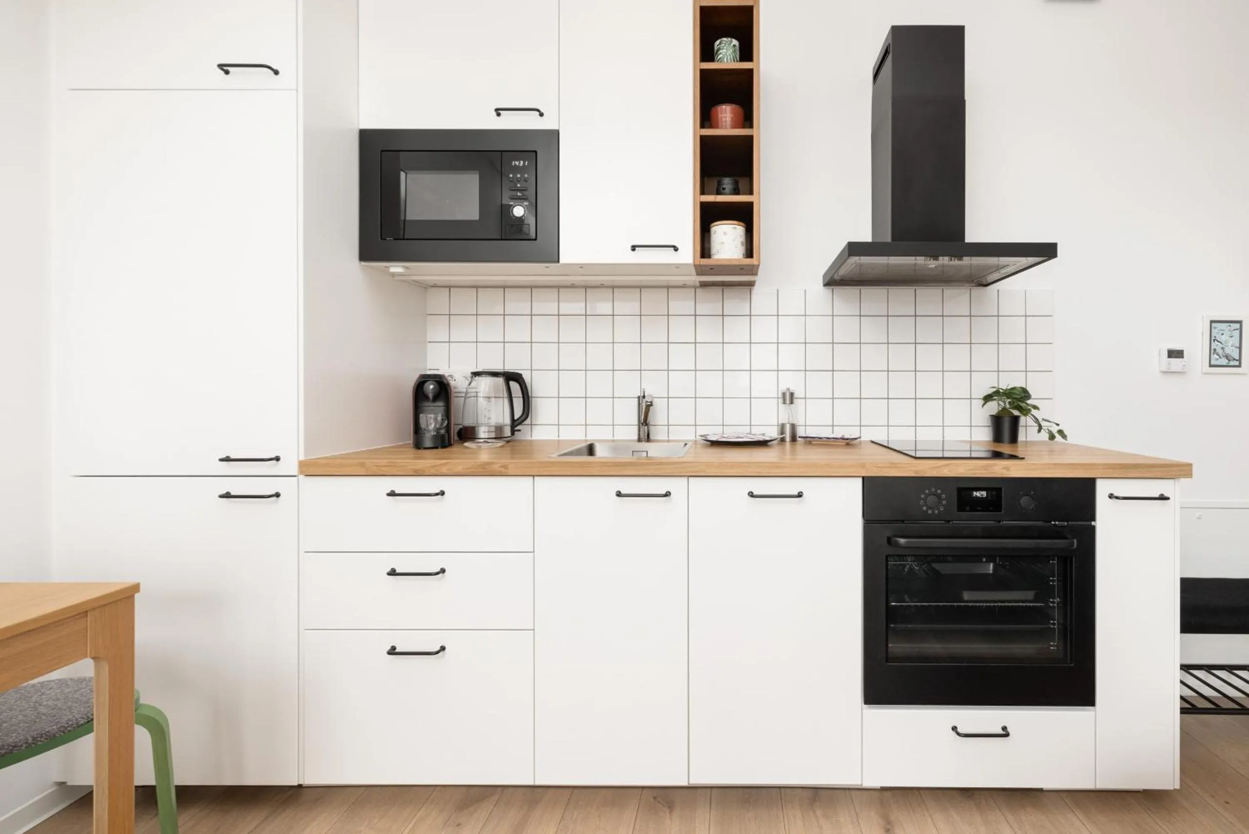 Kitchen or kitchenette in Szprotka Apartment with Air-Conditioning & Parking by Noclegi Renters
