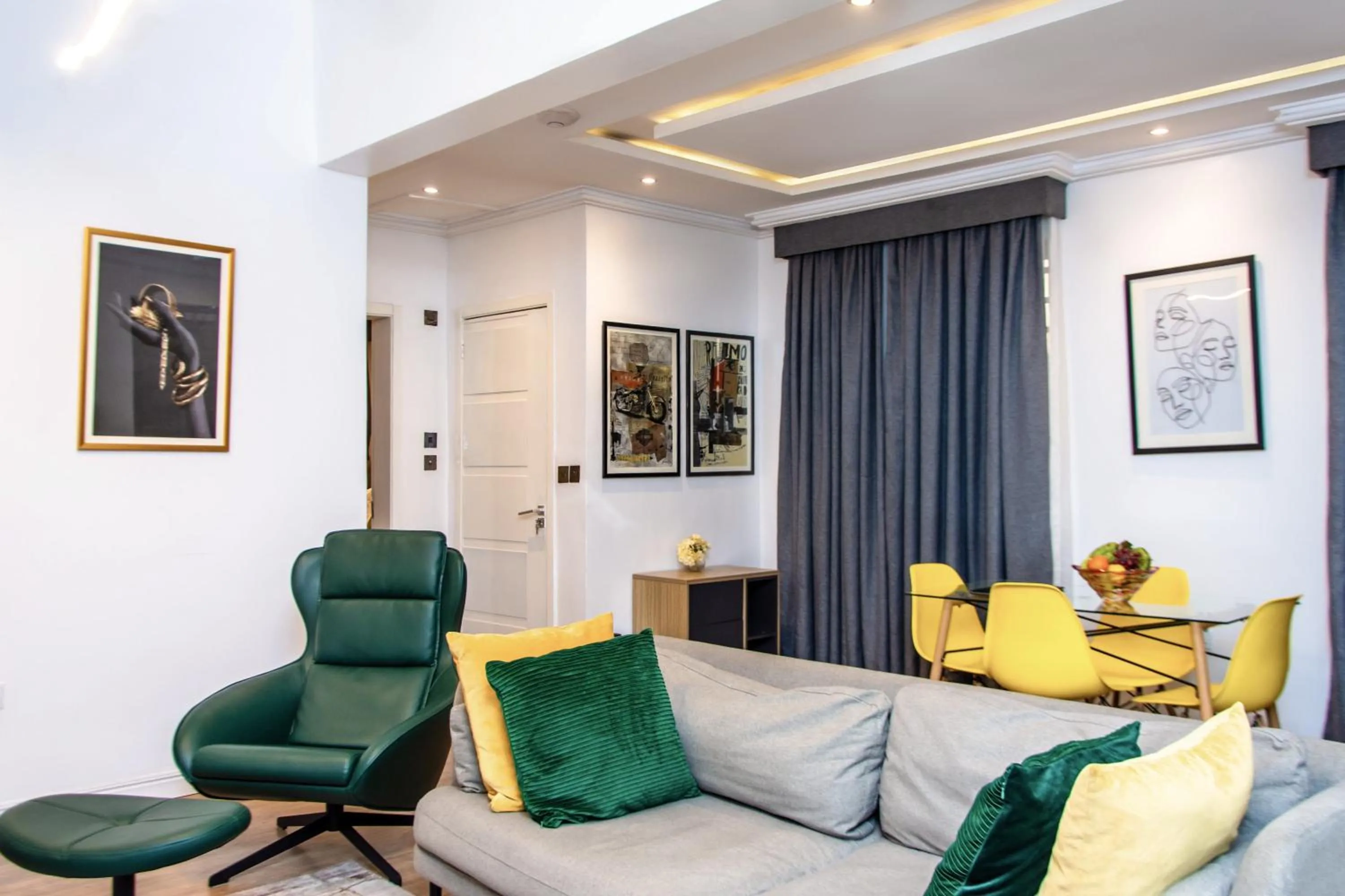 Living room in George Residence Lekki, Lagos - with Pool