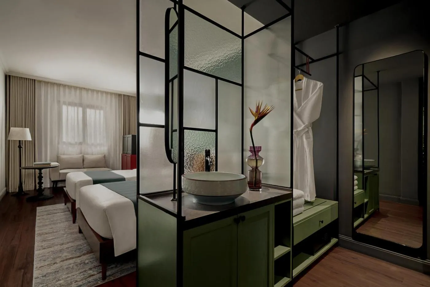 Shower, Bed in Signature by M Village Danang Heritage, A modern luxury stay