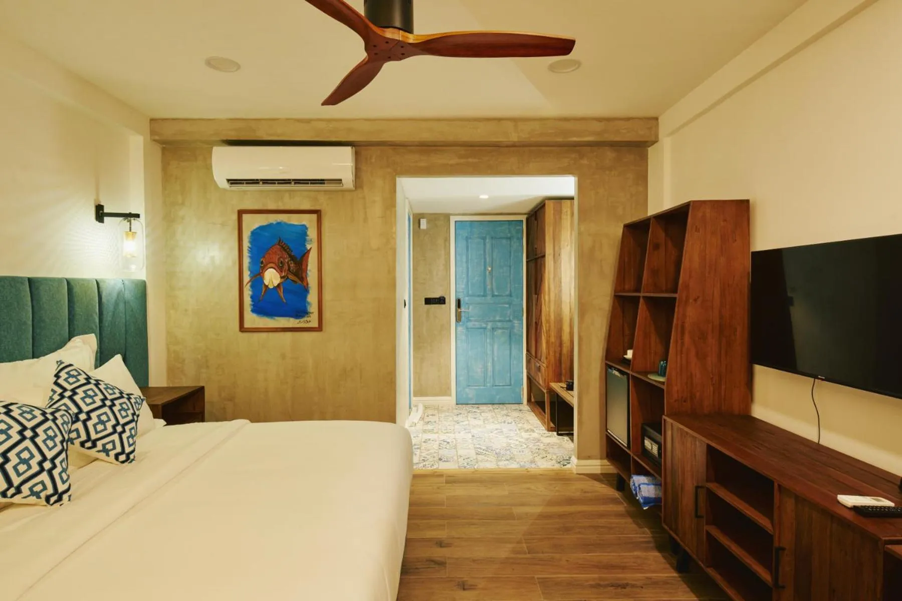 Bed in Beach Hotel Dhigurah