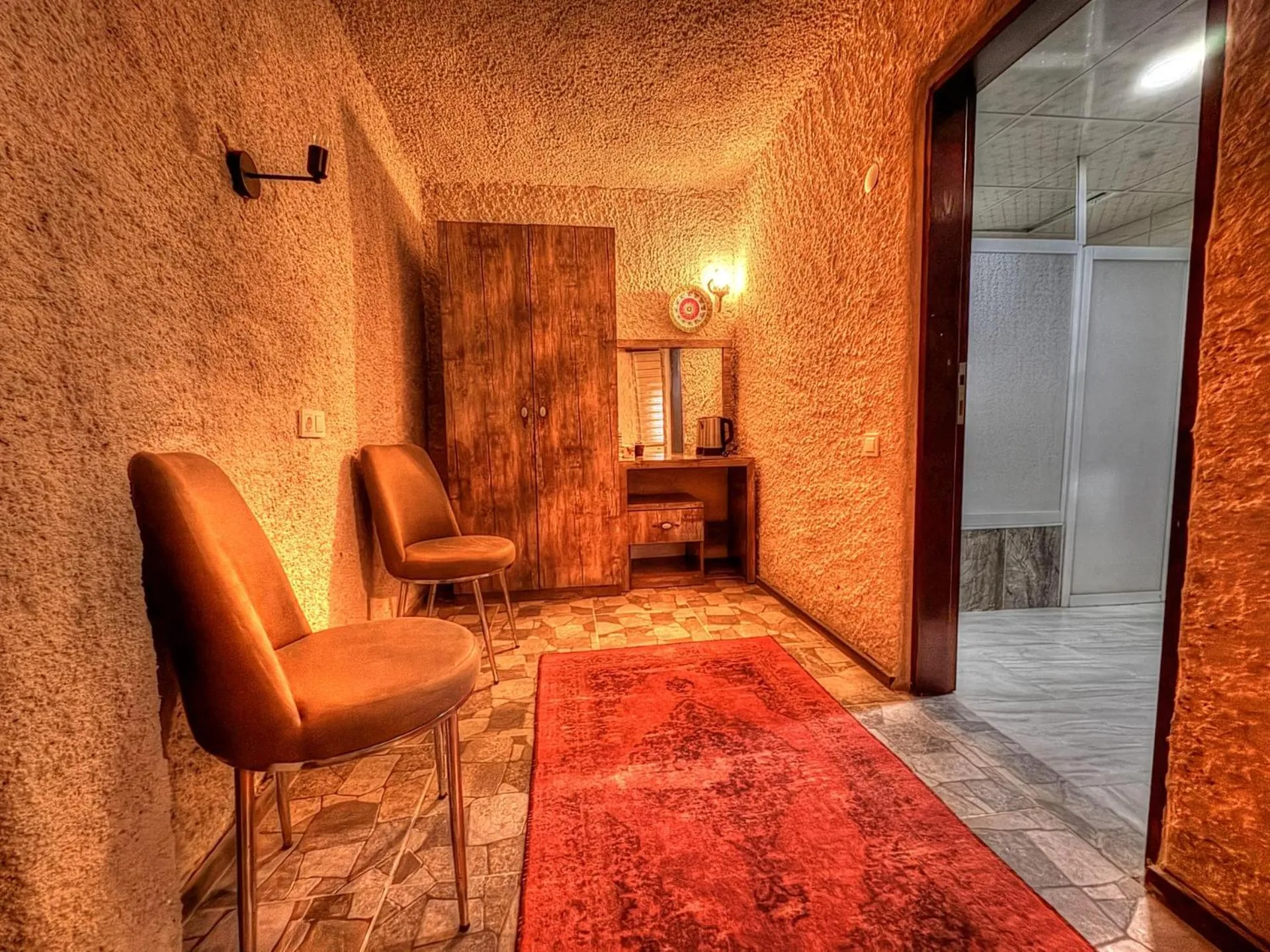 Seating area in Panda Stone House