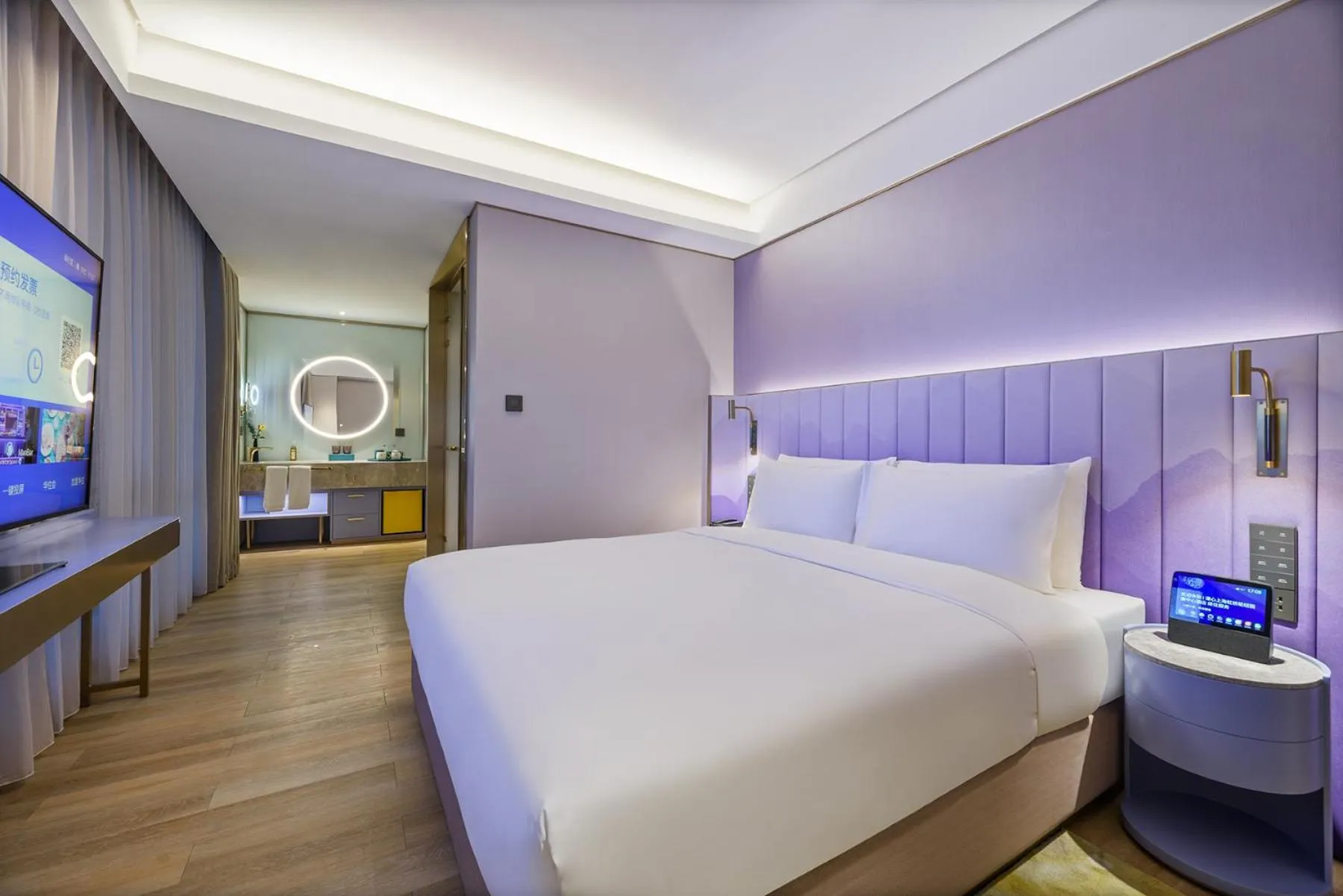 Bed in Manxin Hotel Shanghai Hongqiao Airport International Exhibition Center