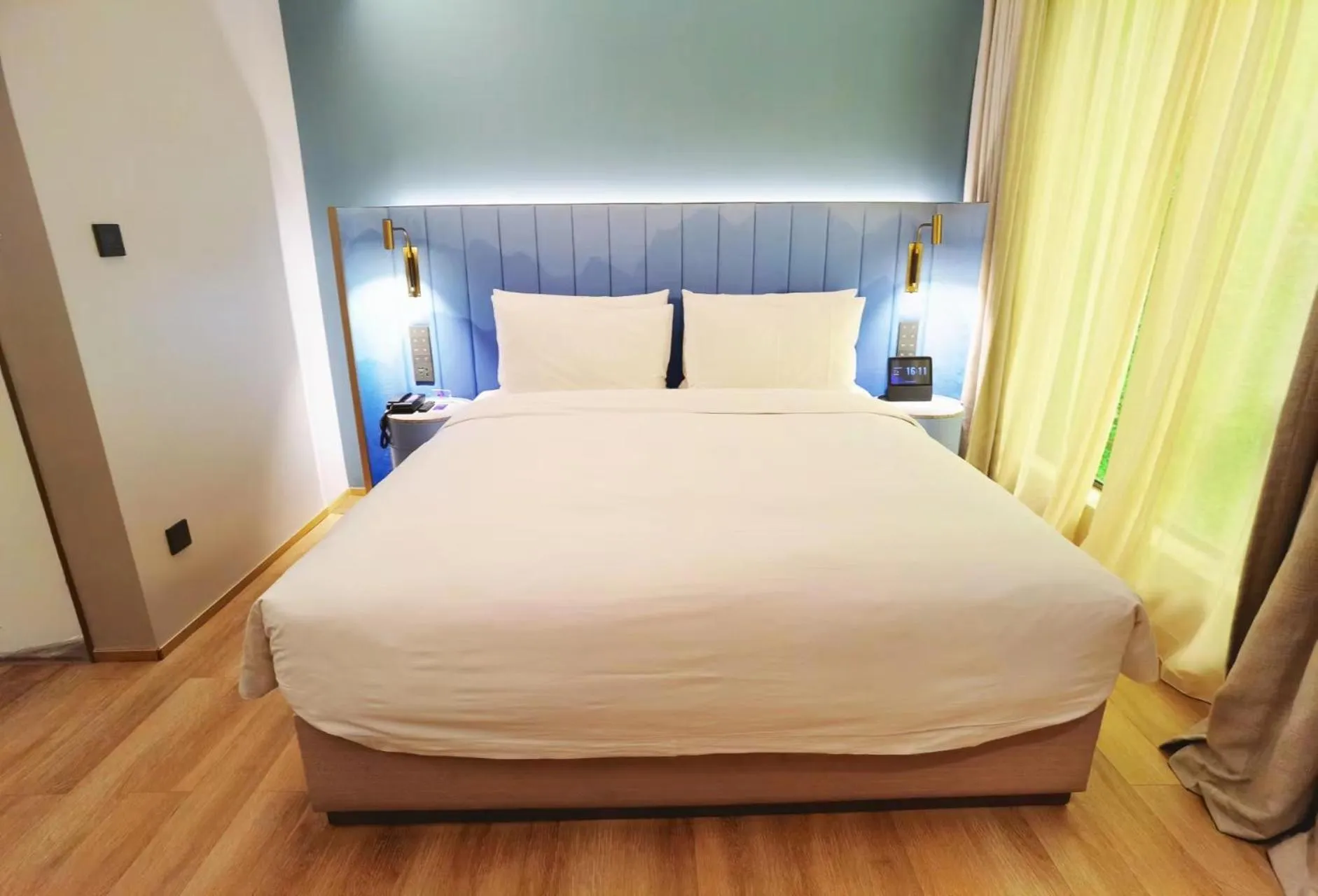 Bed in Manxin Hotel Shanghai Hongqiao Airport International Exhibition Center