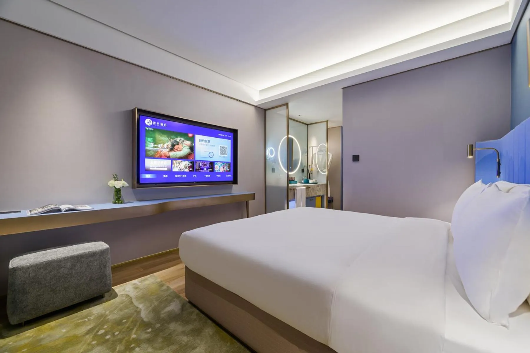 Bed in Manxin Hotel Shanghai Hongqiao Airport International Exhibition Center