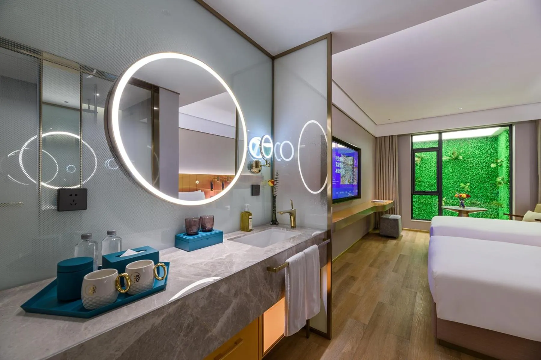 Bed in Manxin Hotel Shanghai Hongqiao Airport International Exhibition Center