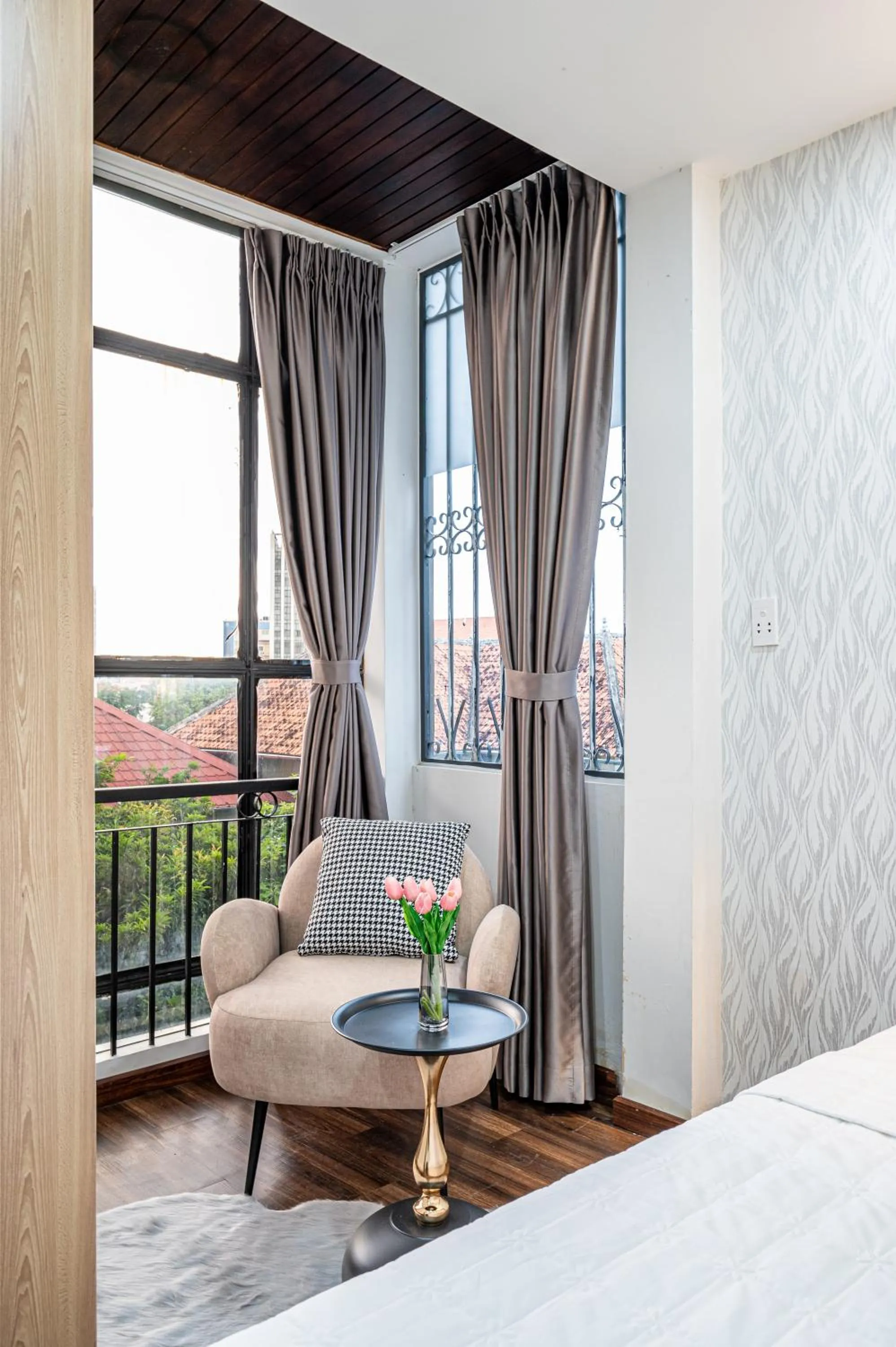 View (from property/room), Bed in Lotus Lalala Inn Hotel