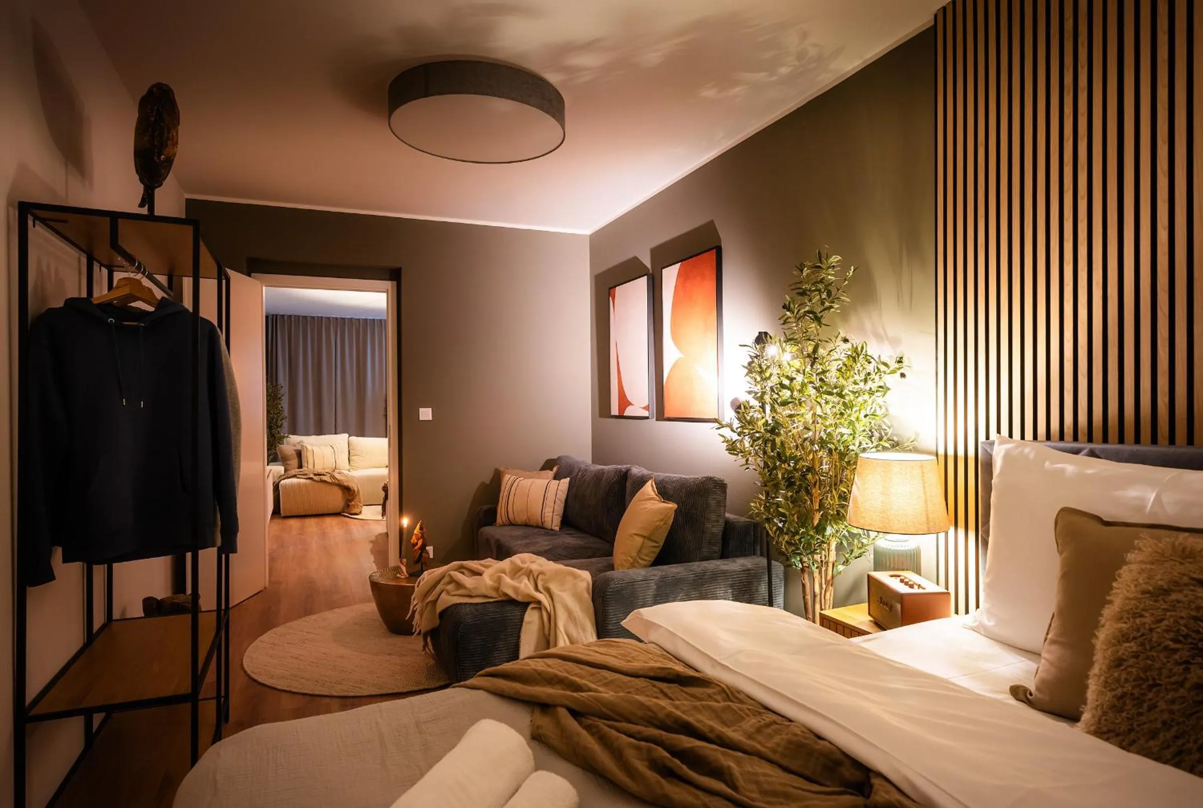 Seating area, Bed in Wenceslas sq SOHO Boutique Hotel & Premium Suites
