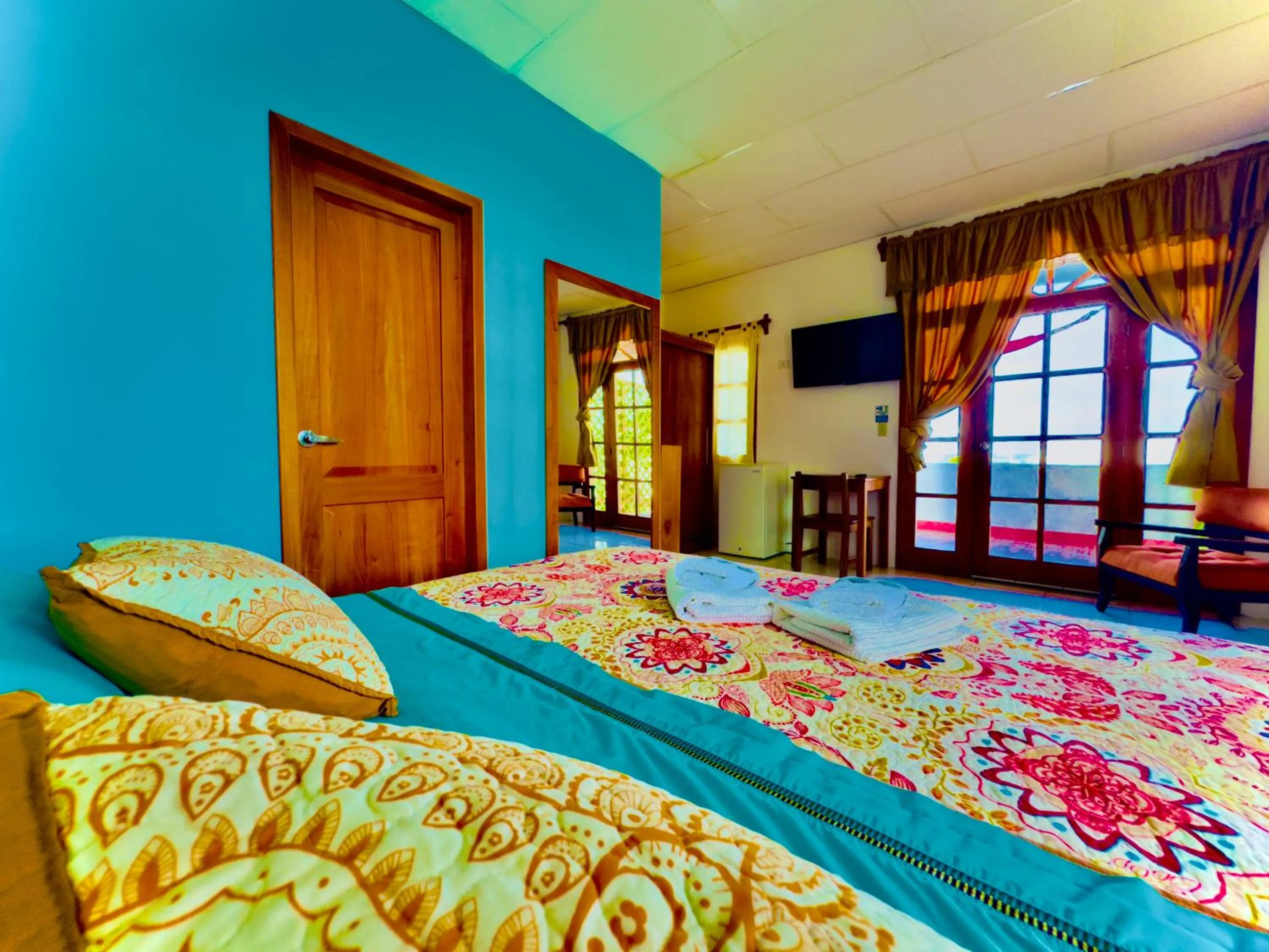 Bed in The Galapagos Pearl B&B