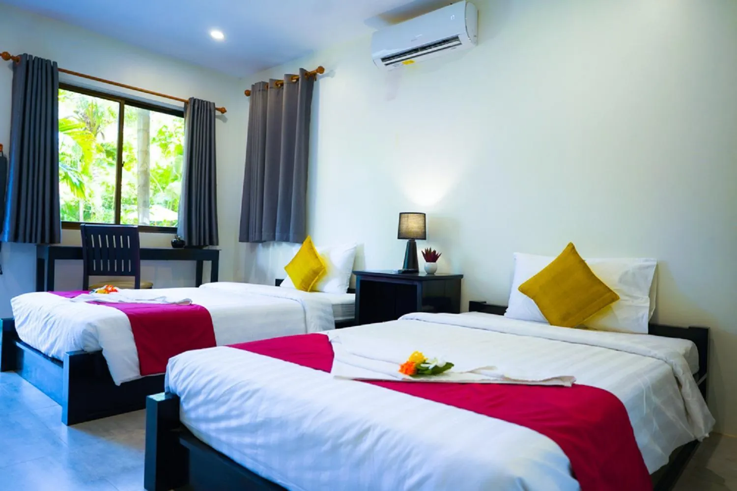 Bed in The Cockatoo Nature Resort & Spa