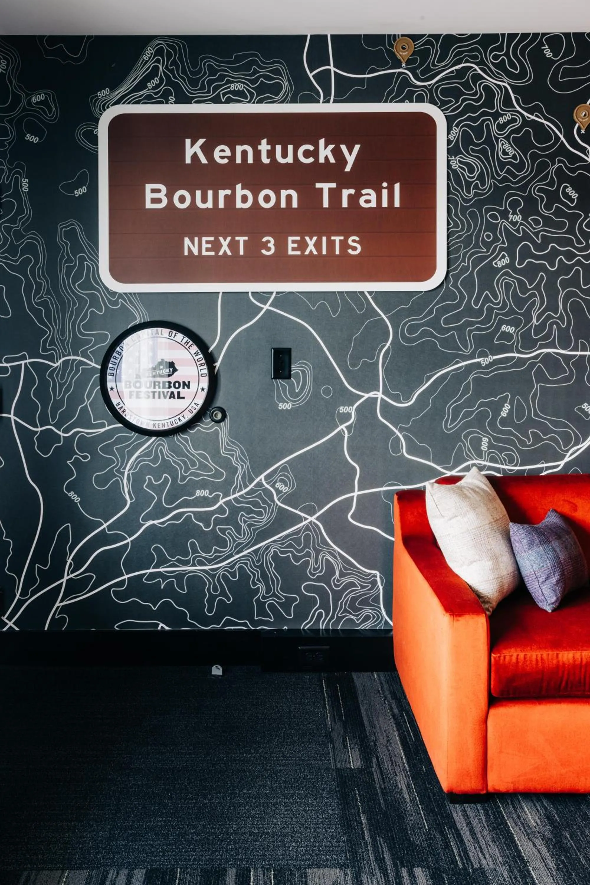 Seating area in The Trail Hotel