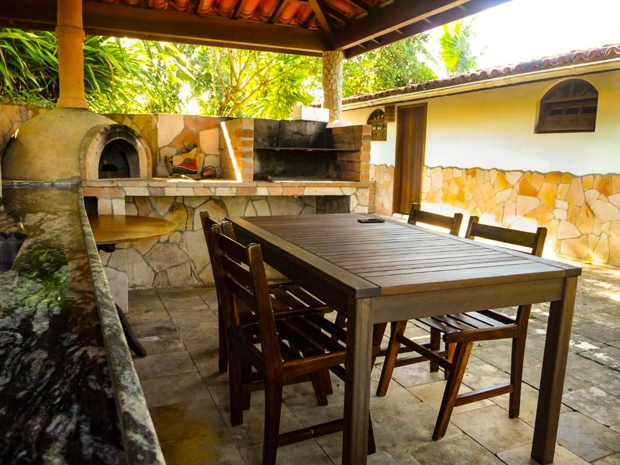 BBQ facilities in Pousada Colibri