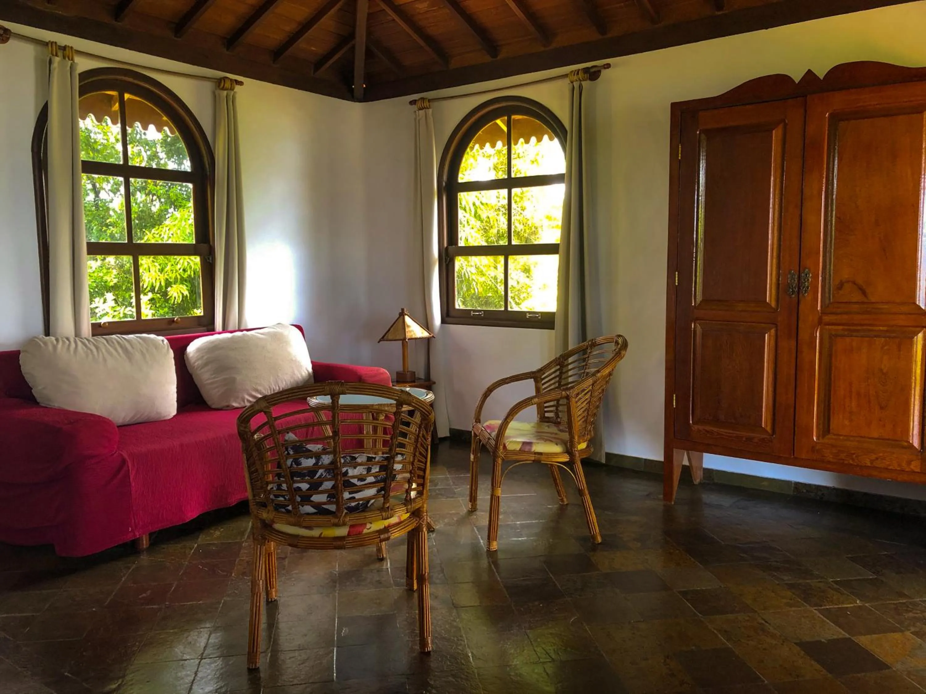 Seating area in Pousada Colibri