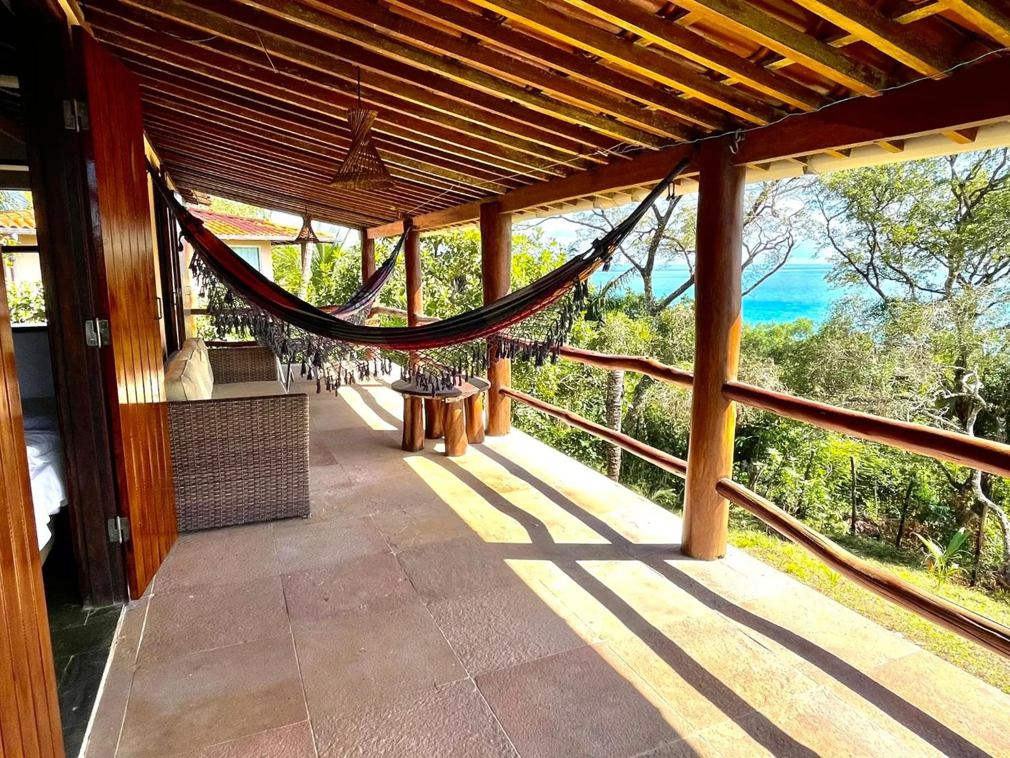 Balcony/Terrace in Pousada Colibri