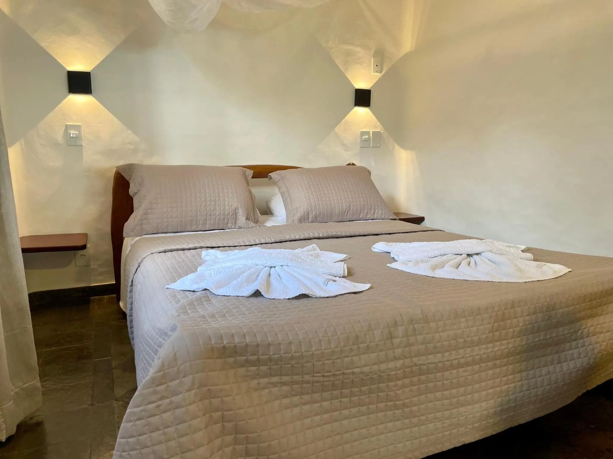 Bed in Pousada Colibri