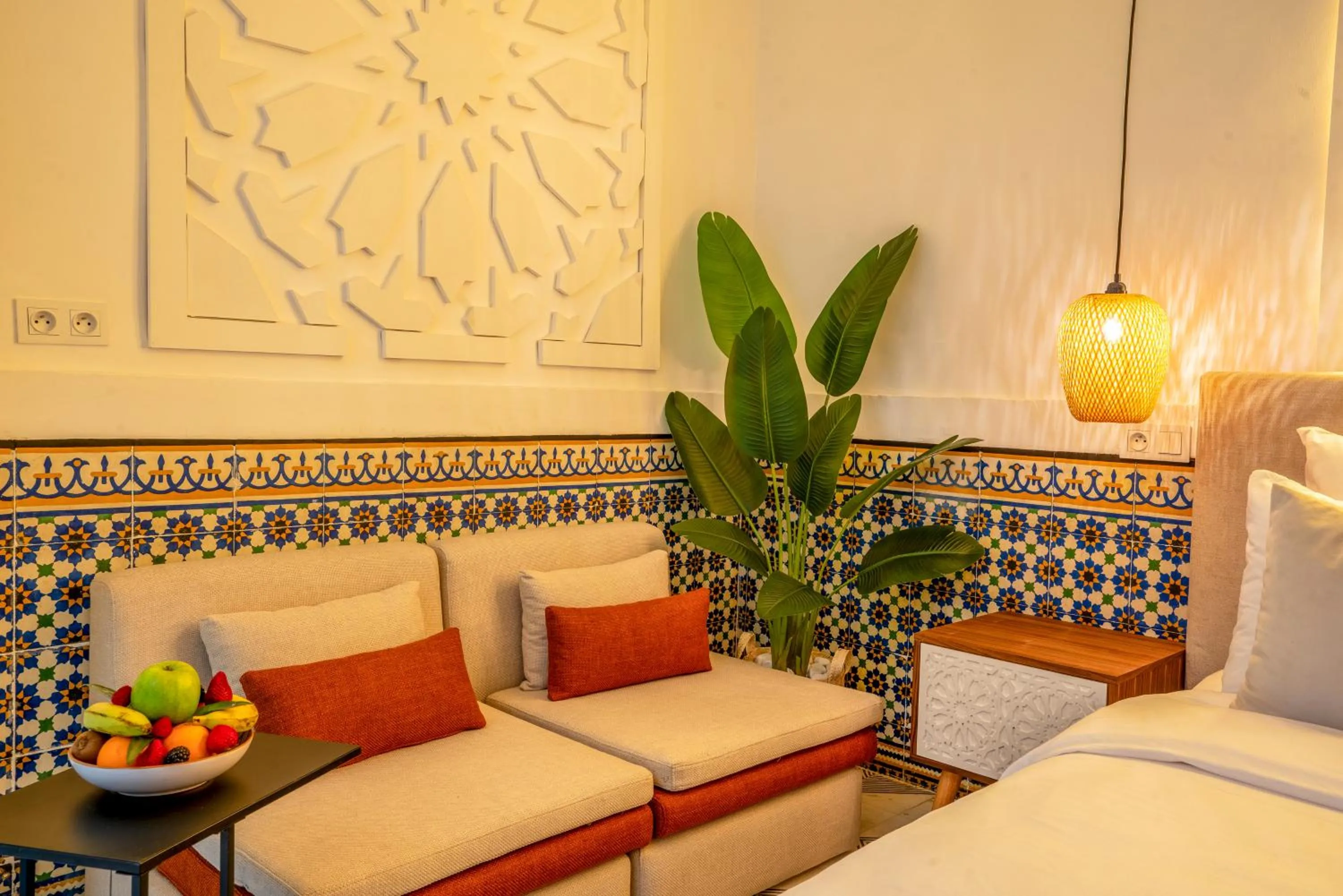 Seating area, Bed in Maison H Kasbah