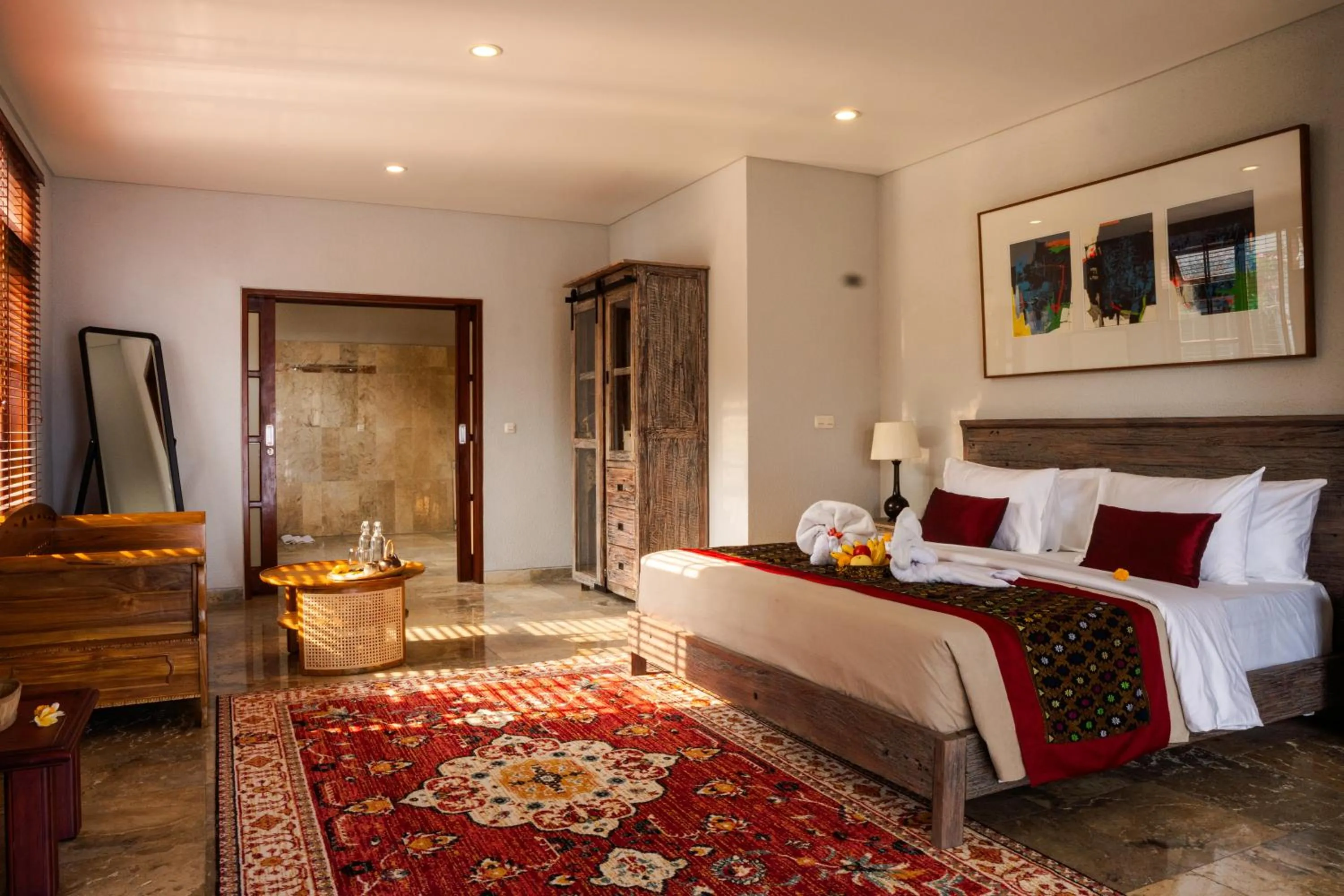 Bed in Seaside Oceana Suites by Mahaprana