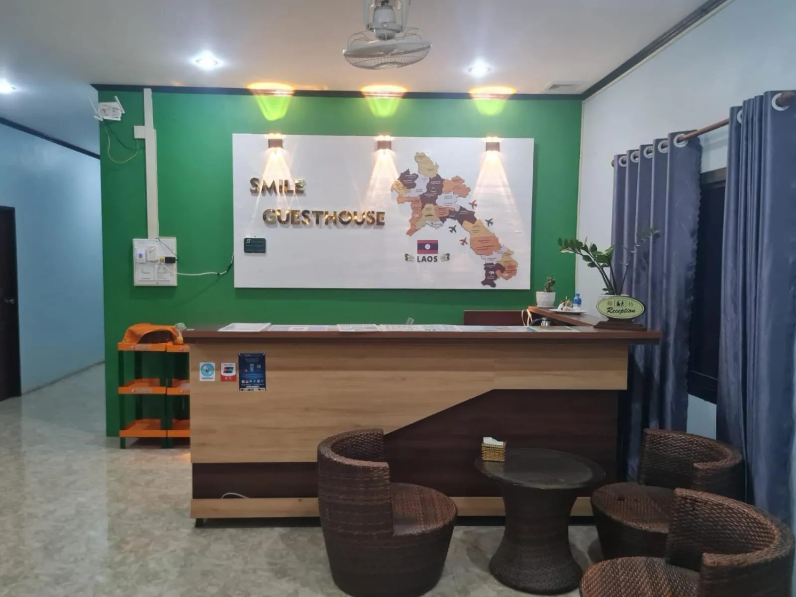 Lobby or reception in Smile Guesthouse VangVieng
