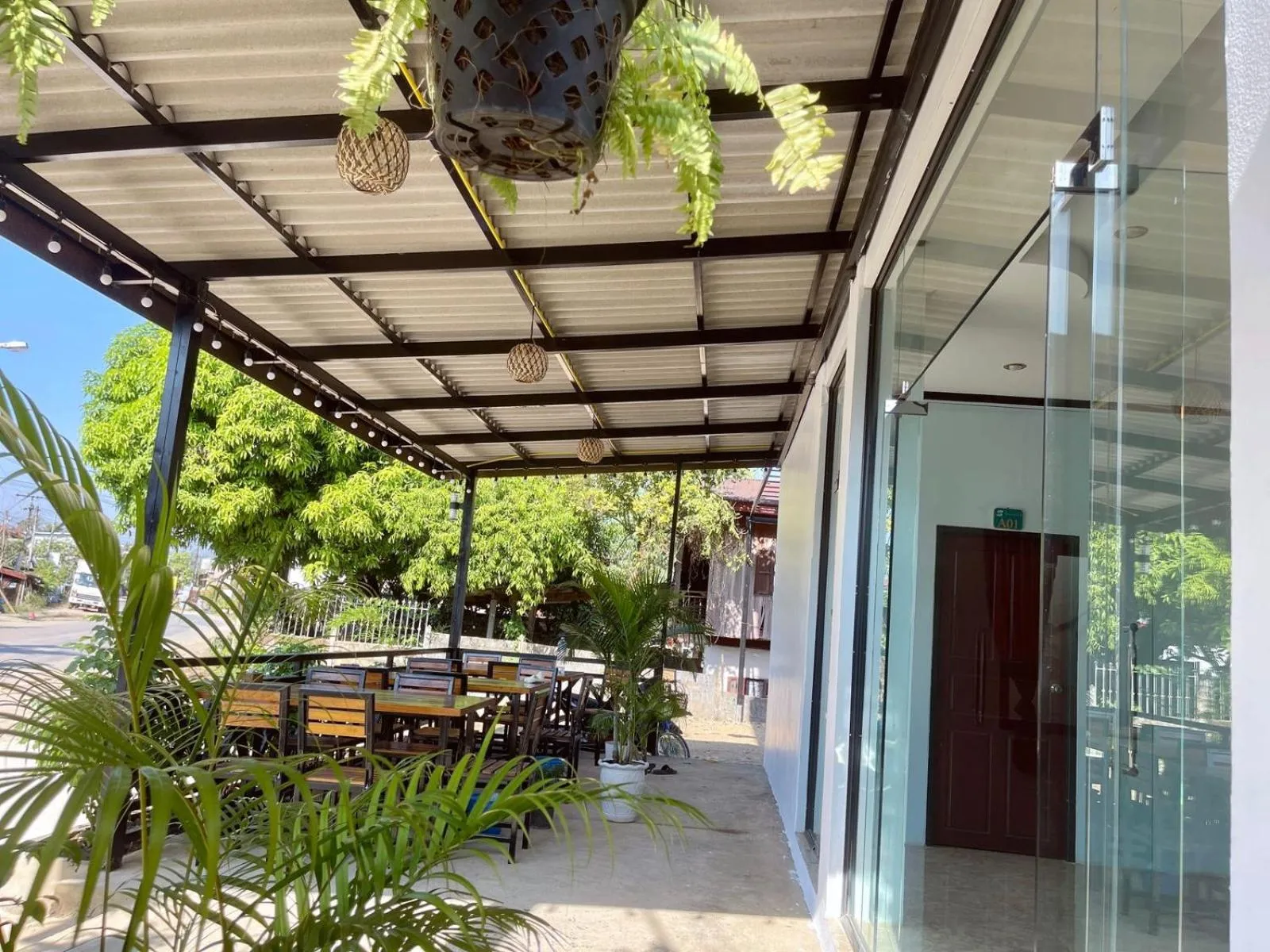 Balcony/Terrace in Smile Guesthouse VangVieng