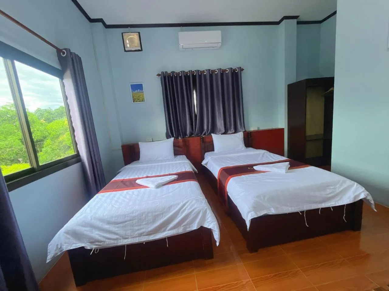 Steam room, Bed in Smile Guesthouse VangVieng