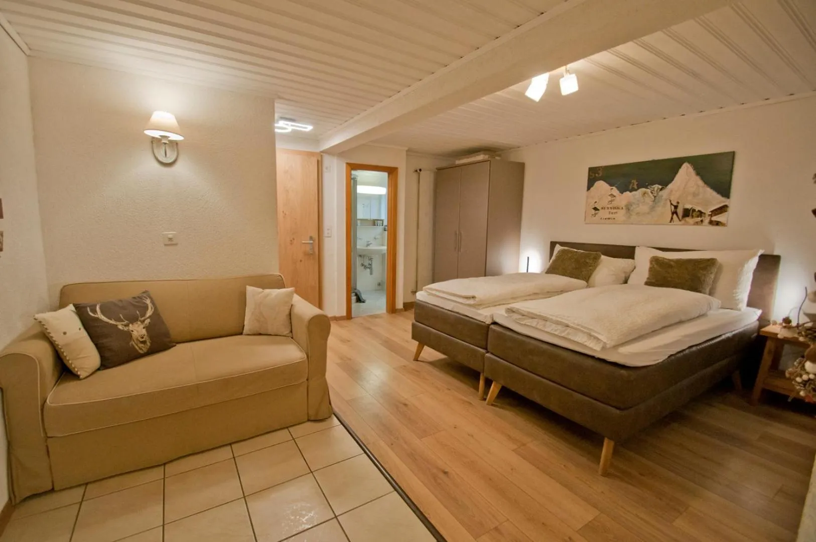 Bed in Chalet Aeschhorn