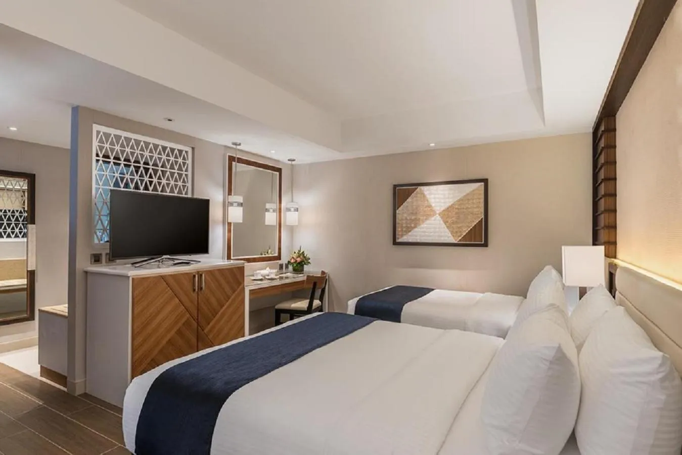 Bed in Henann Crystal Sands Resort