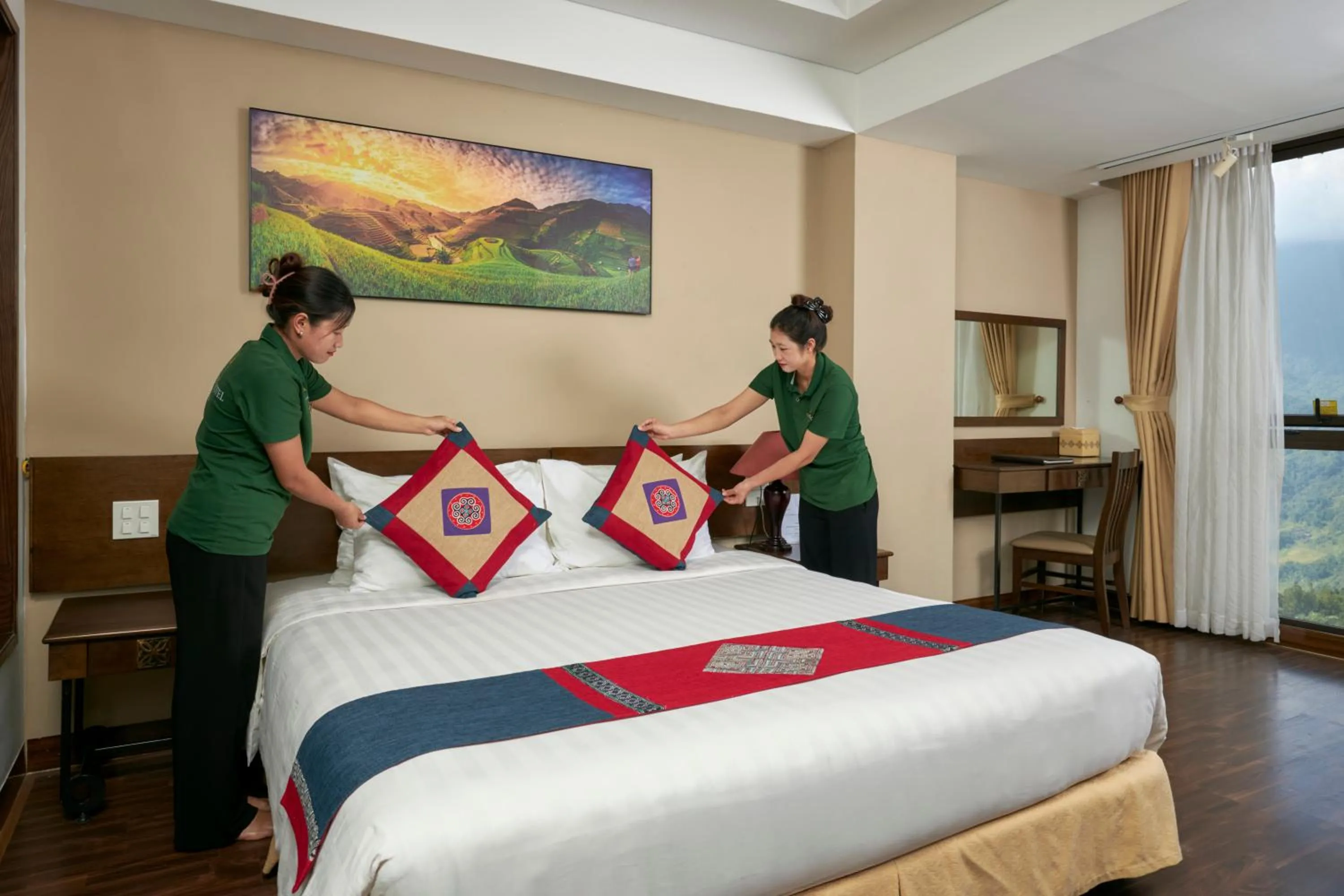 Bed in Amazing Hotel Sapa