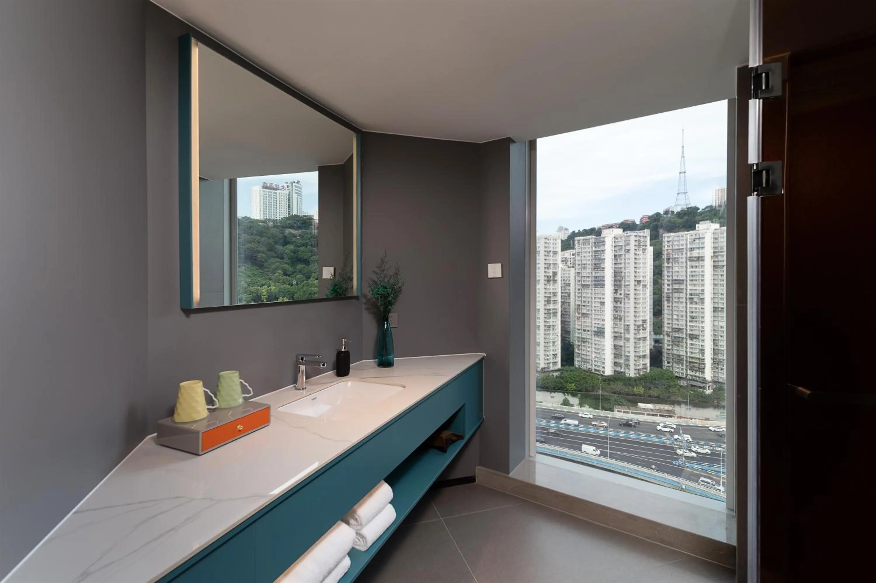 Bathroom in Pagoda Hotel Of SSAW ChongQing International Land-sea