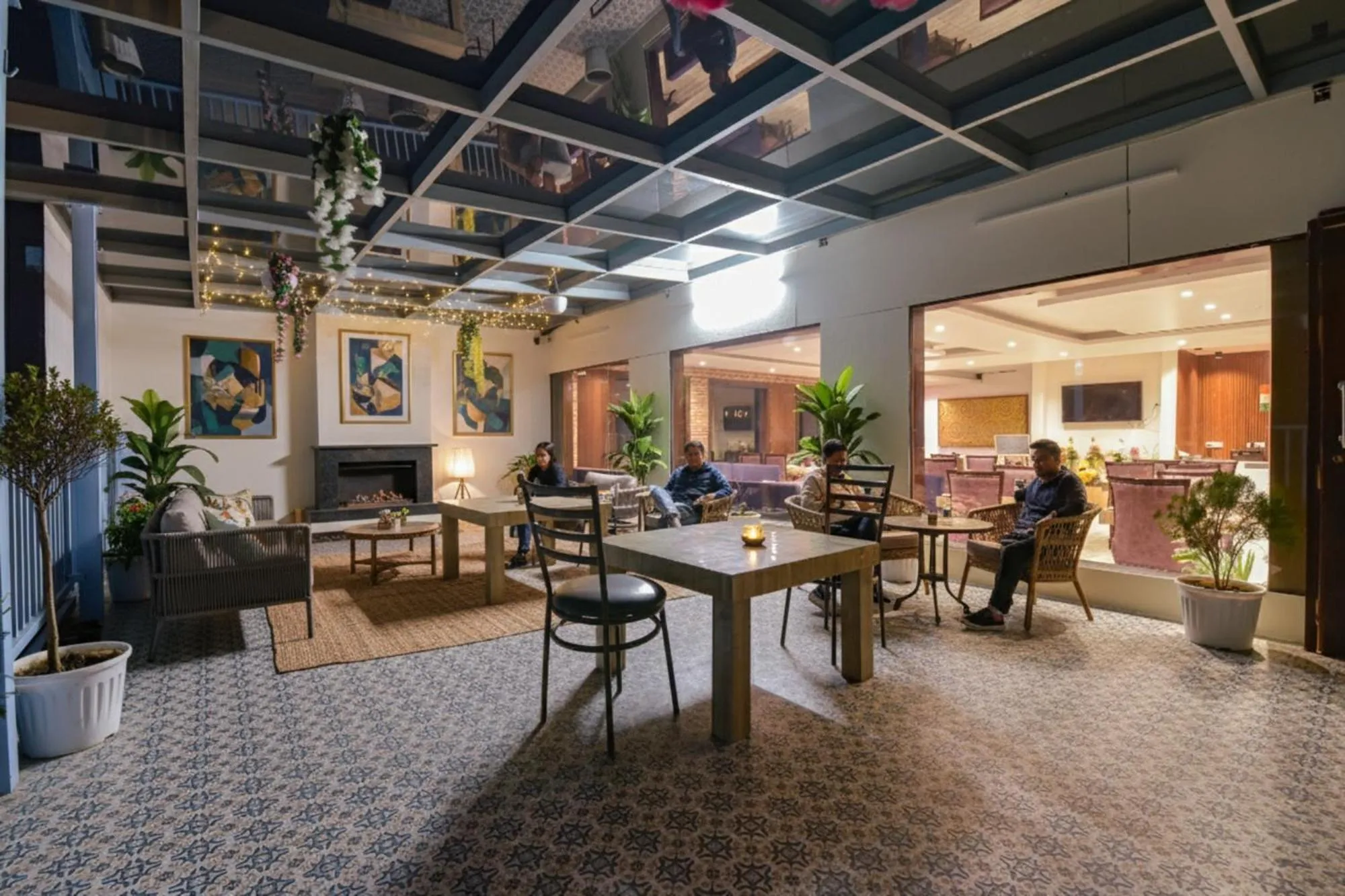 Restaurant/places to eat in FabHotel Green Acres