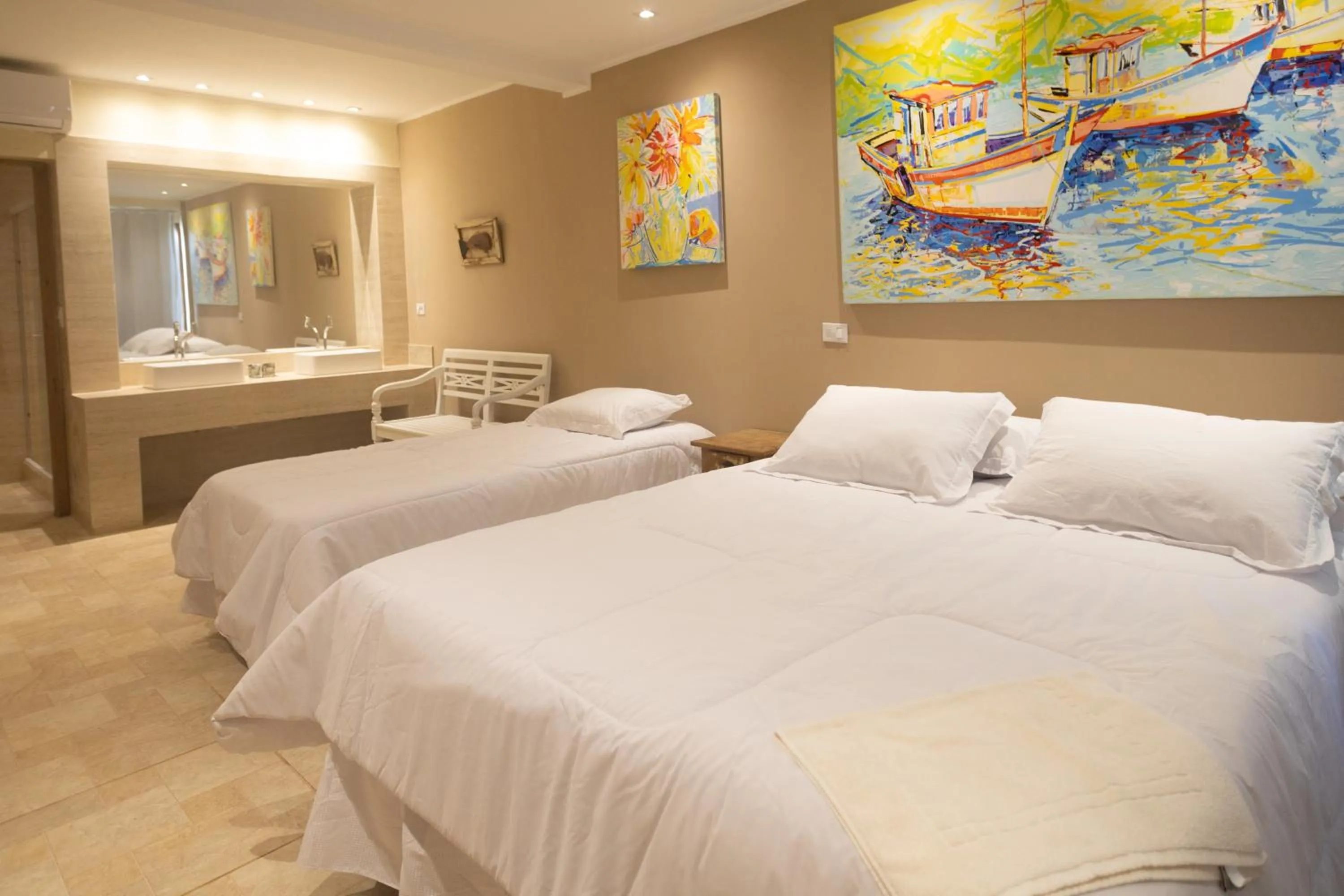 Bed in Pousada La Dolce Vita