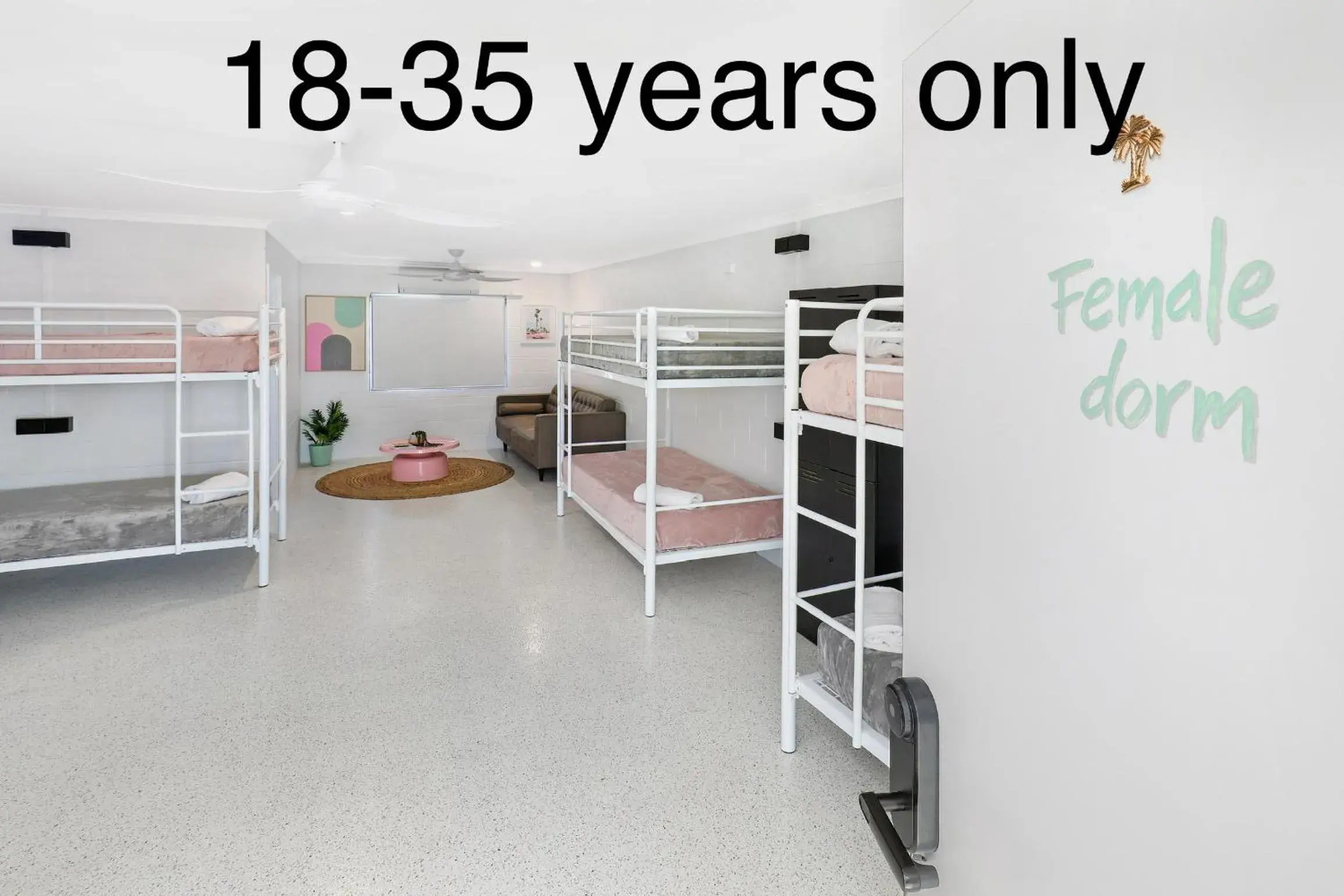 Single Bed in Female Dormitory Room in Palms on Parker Backpackers Single Bed in Female Dormitory Room in Palms on Parker Backpackers