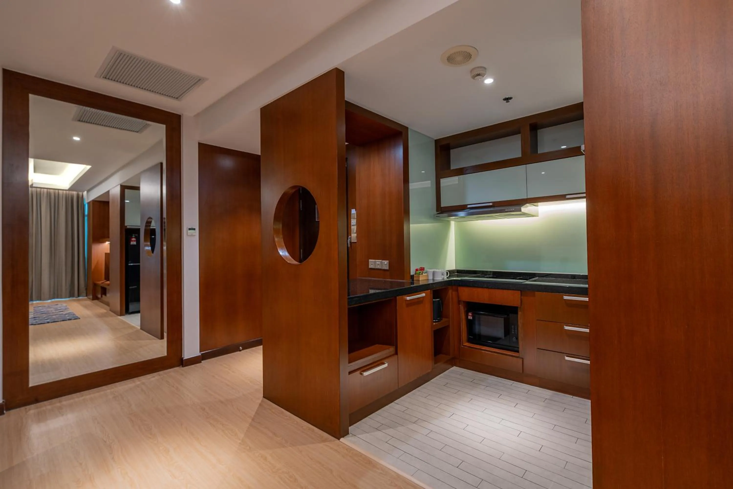 Kitchen or kitchenette, Bed in St Giles Gardens Residences Kuala Lumpur