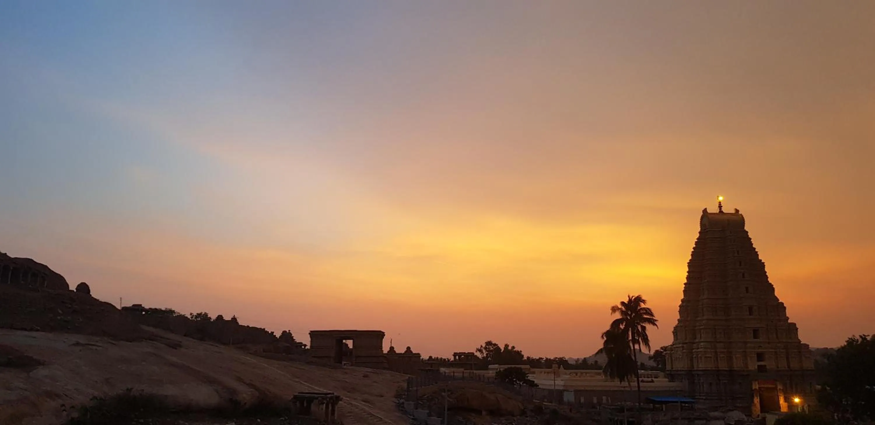 Sunset in Padmaa Hampi Villa