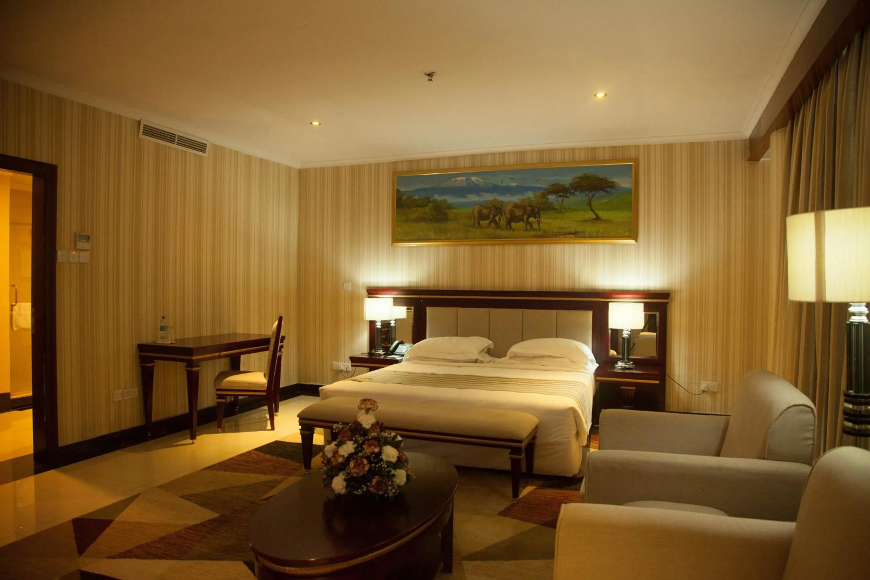 Seating area in Peacock Hotel