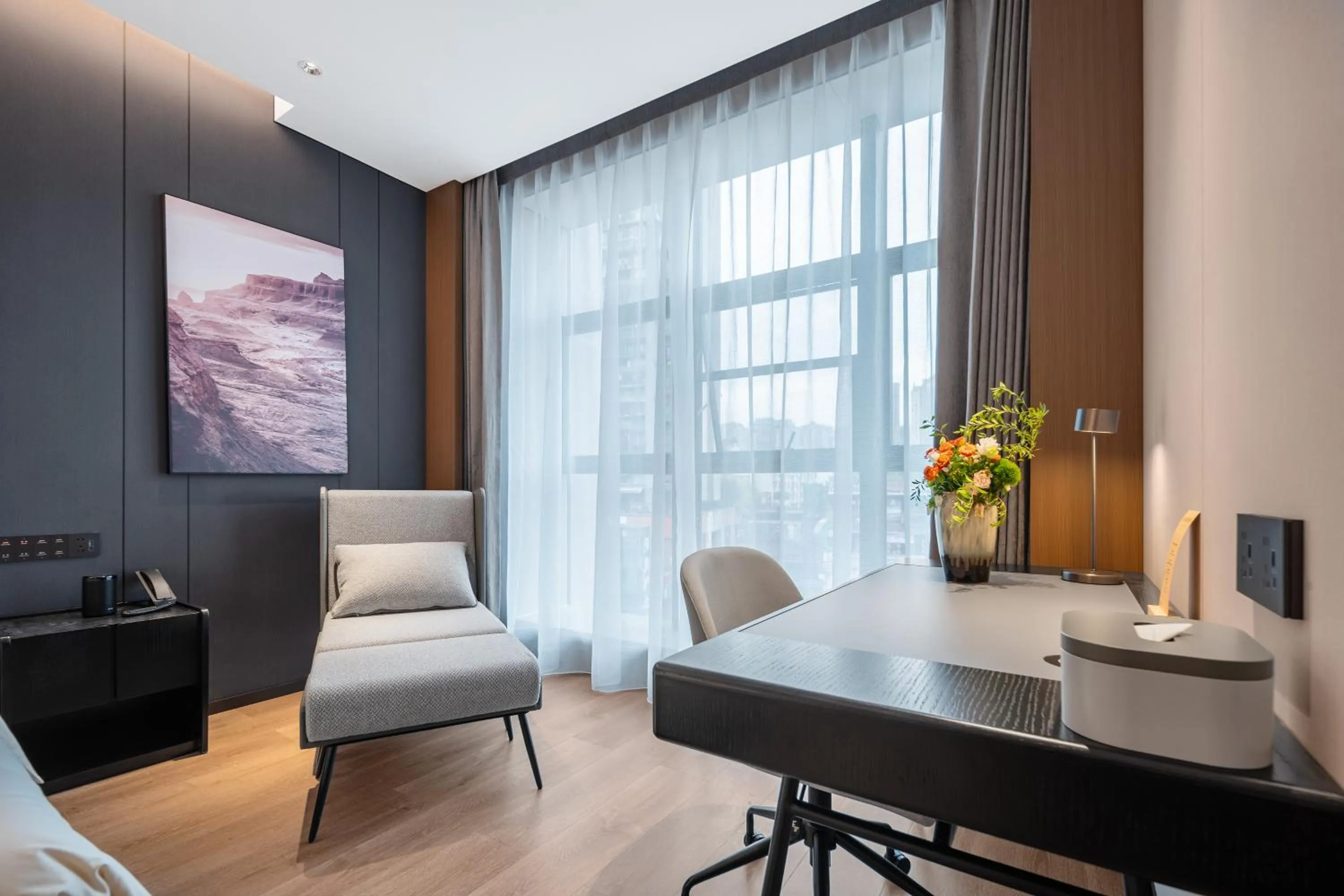 Photo of the whole room in Atour Hotel Chongqing Jiangbei Airport Huanshan Park