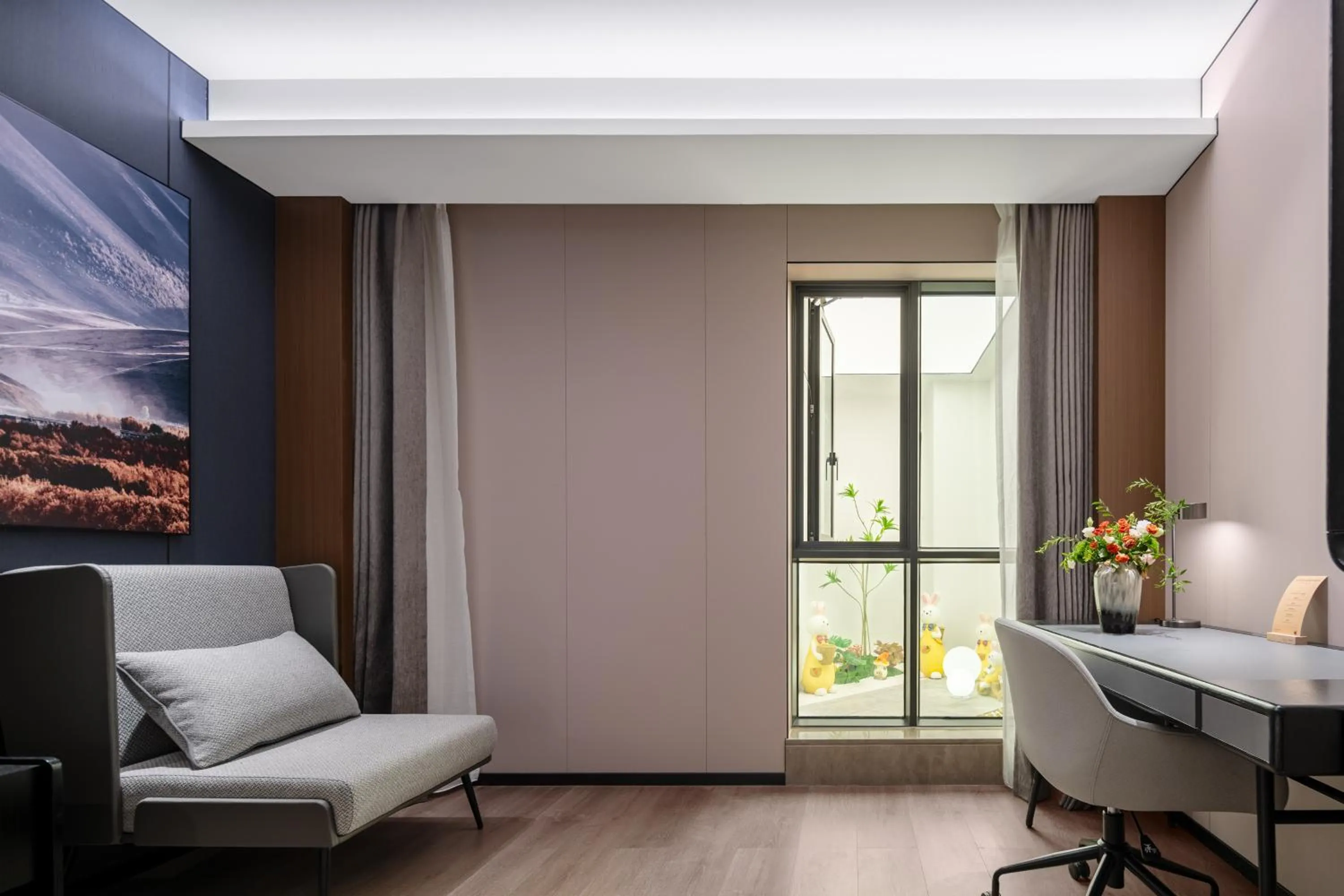 Seating area in Atour Hotel Chongqing Jiangbei Airport Huanshan Park