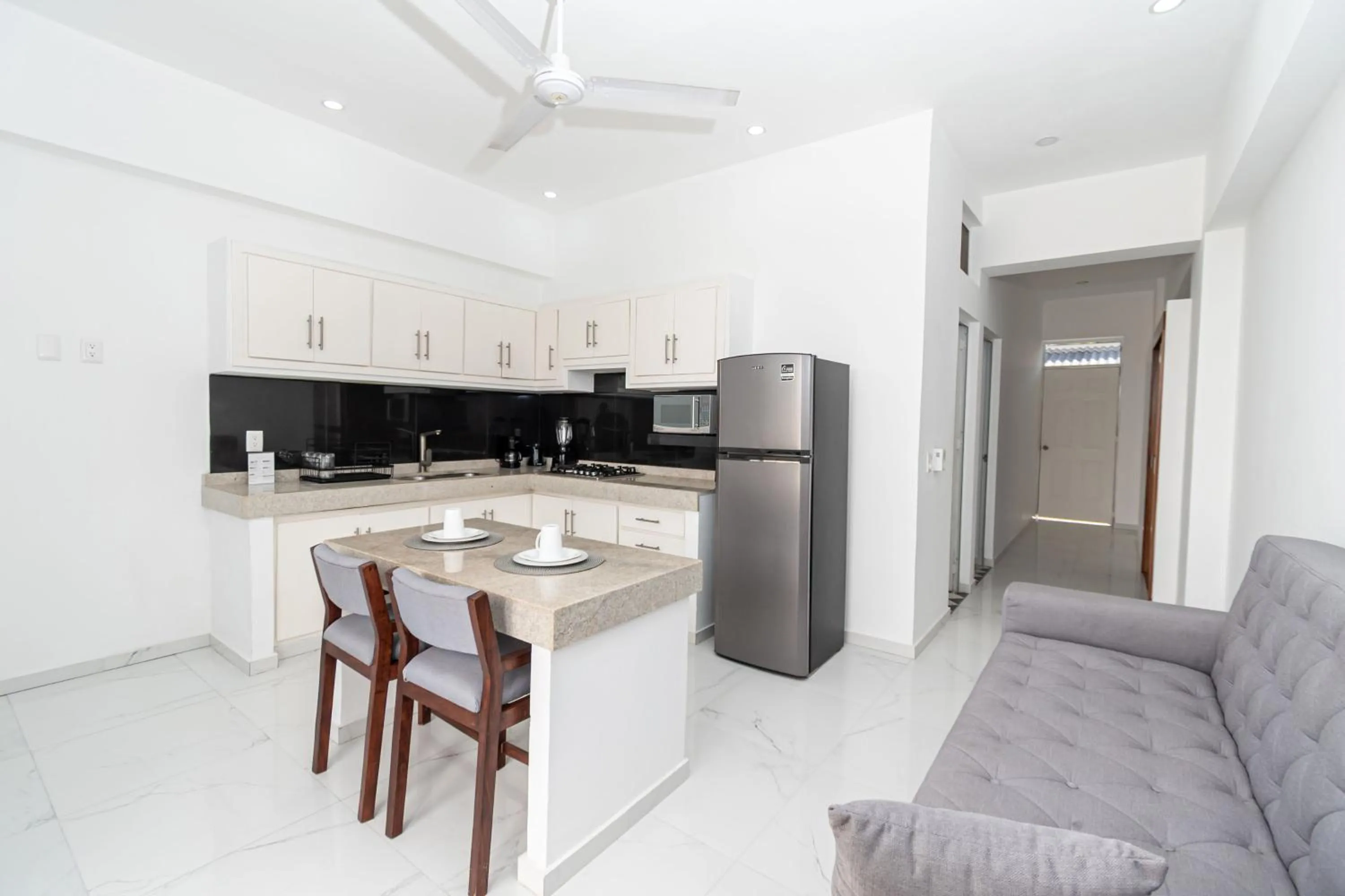 kitchen in Safiro Suites Guayabitos Apartments - Adults Only