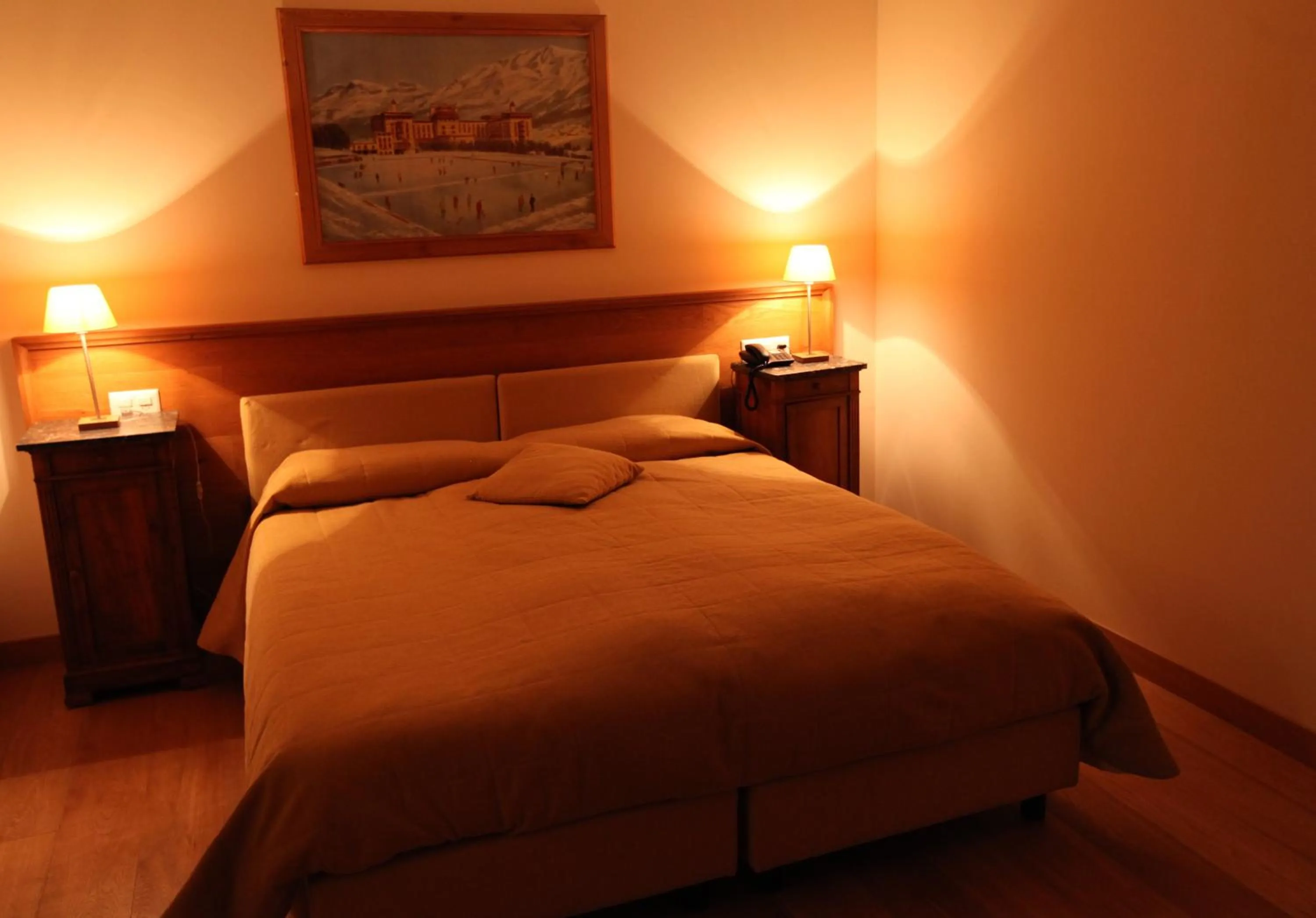 Bed in Maloja Palace Residence Engadin-St Moritz CO2-Neutral