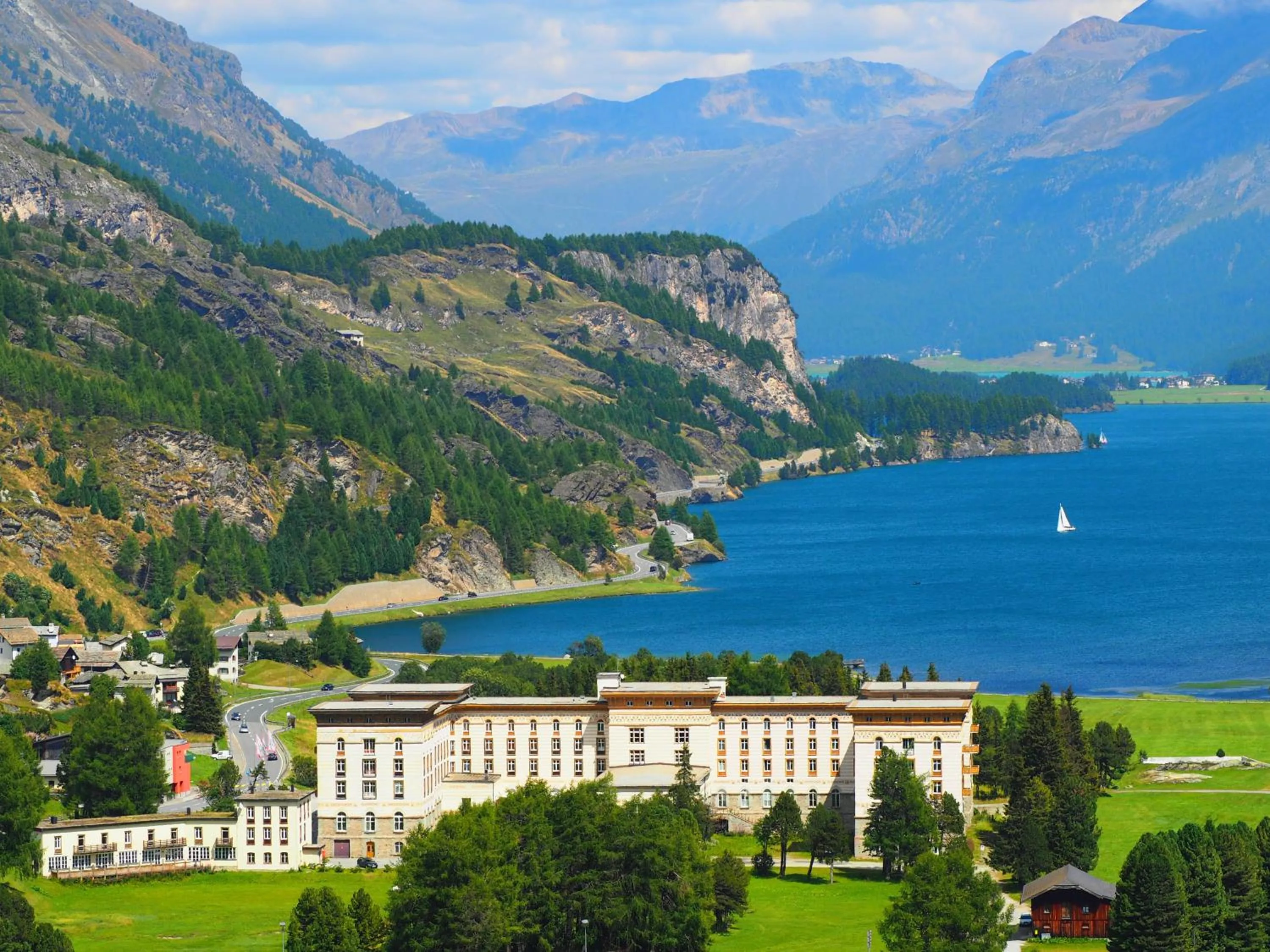 Bird's eye view in Maloja Palace Residence Engadin-St Moritz CO2-Neutral