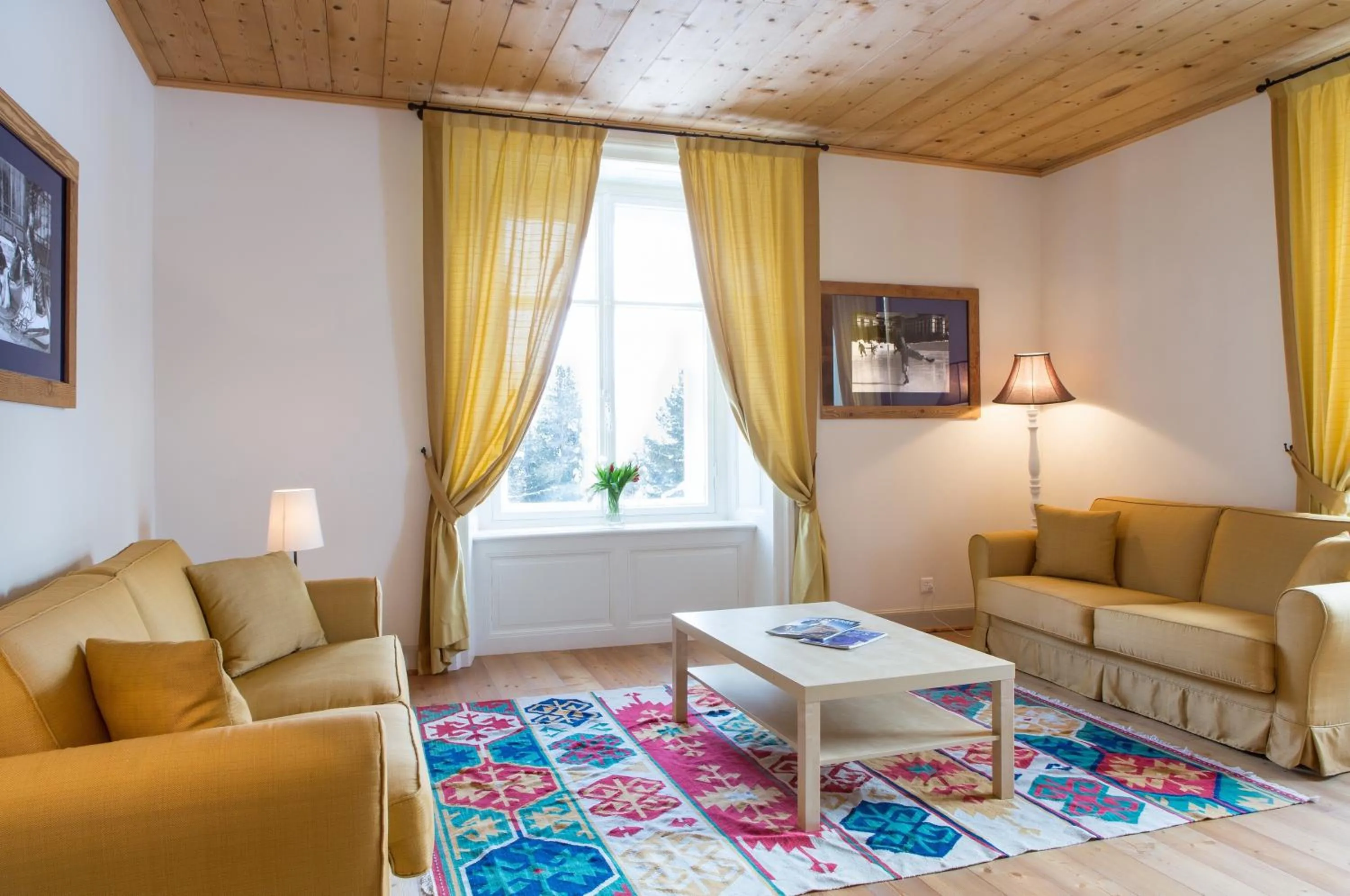 Living room in Maloja Palace Residence Engadin-St Moritz CO2-Neutral