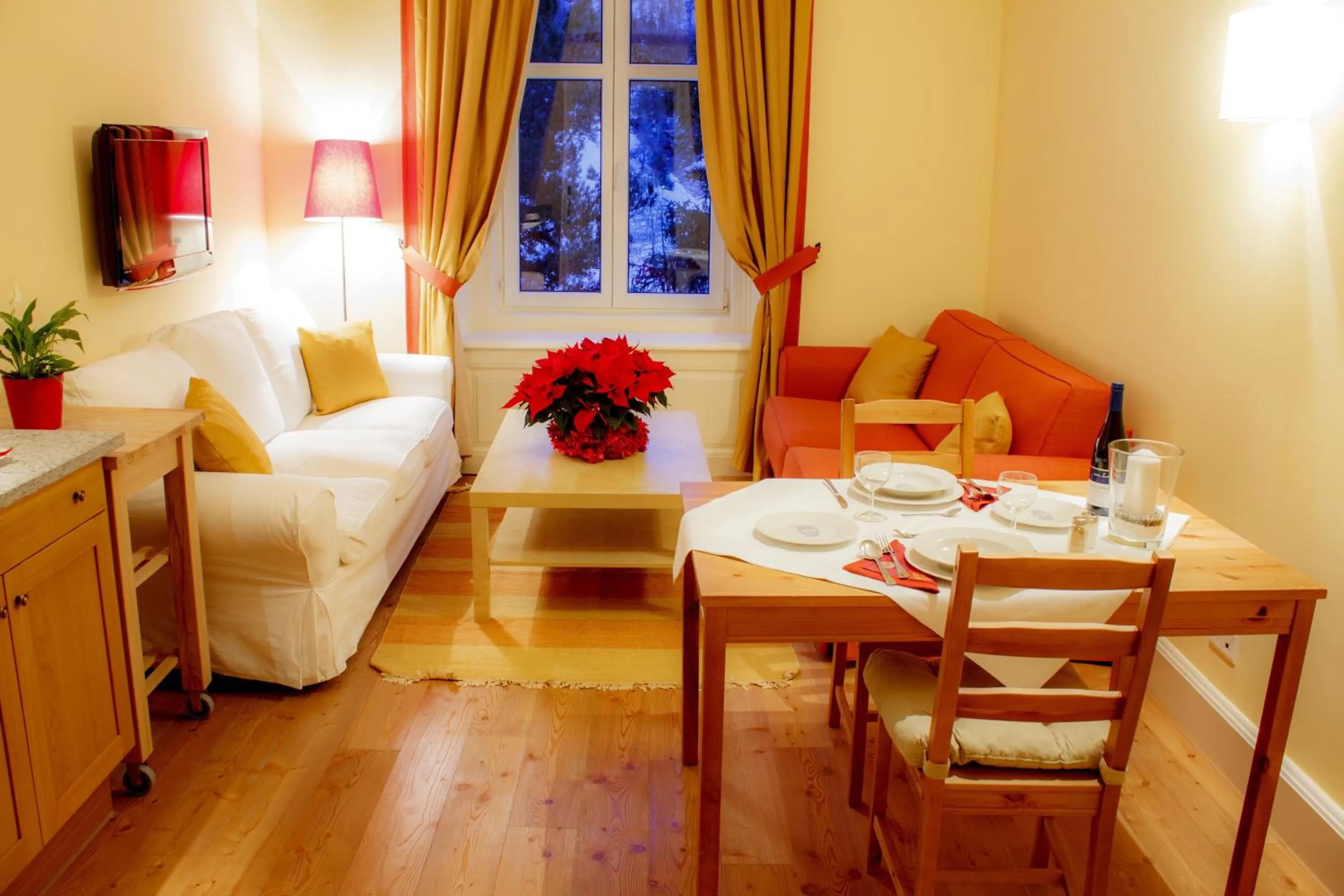 Dining area in Maloja Palace Residence Engadin-St Moritz CO2-Neutral