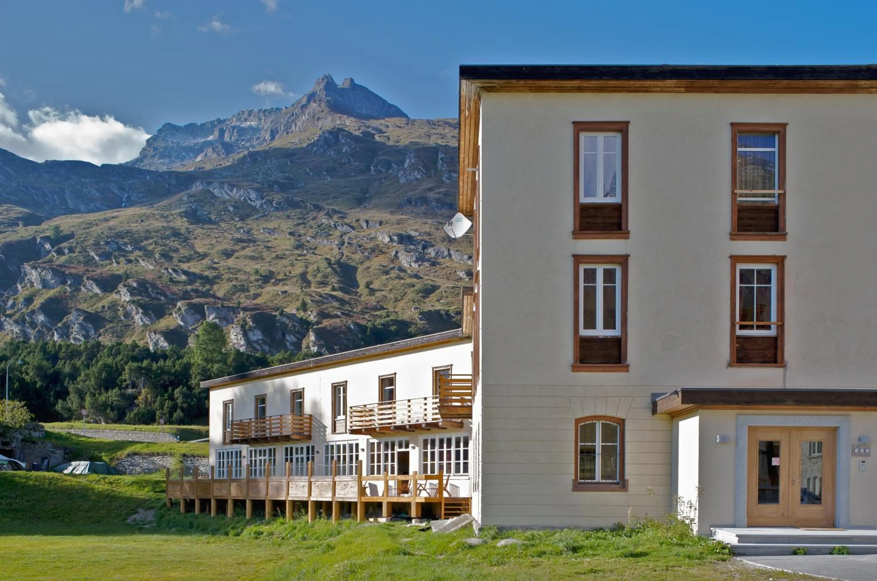 Facade/entrance in Maloja Palace Residence Engadin-St Moritz CO2-Neutral