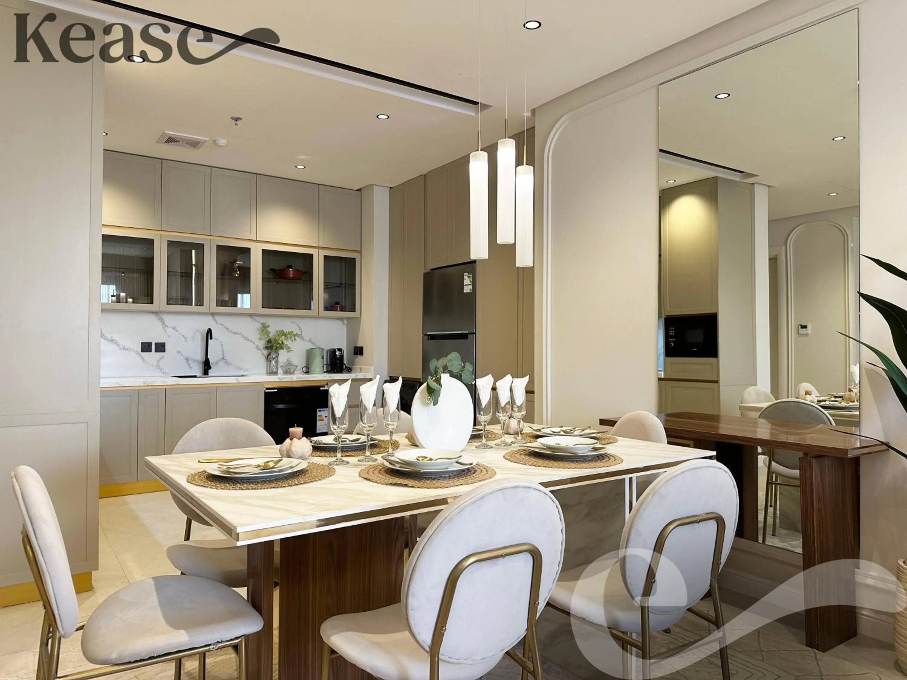 Kitchen or kitchenette in Kease Narjis A-12 Luxury Gold AX18