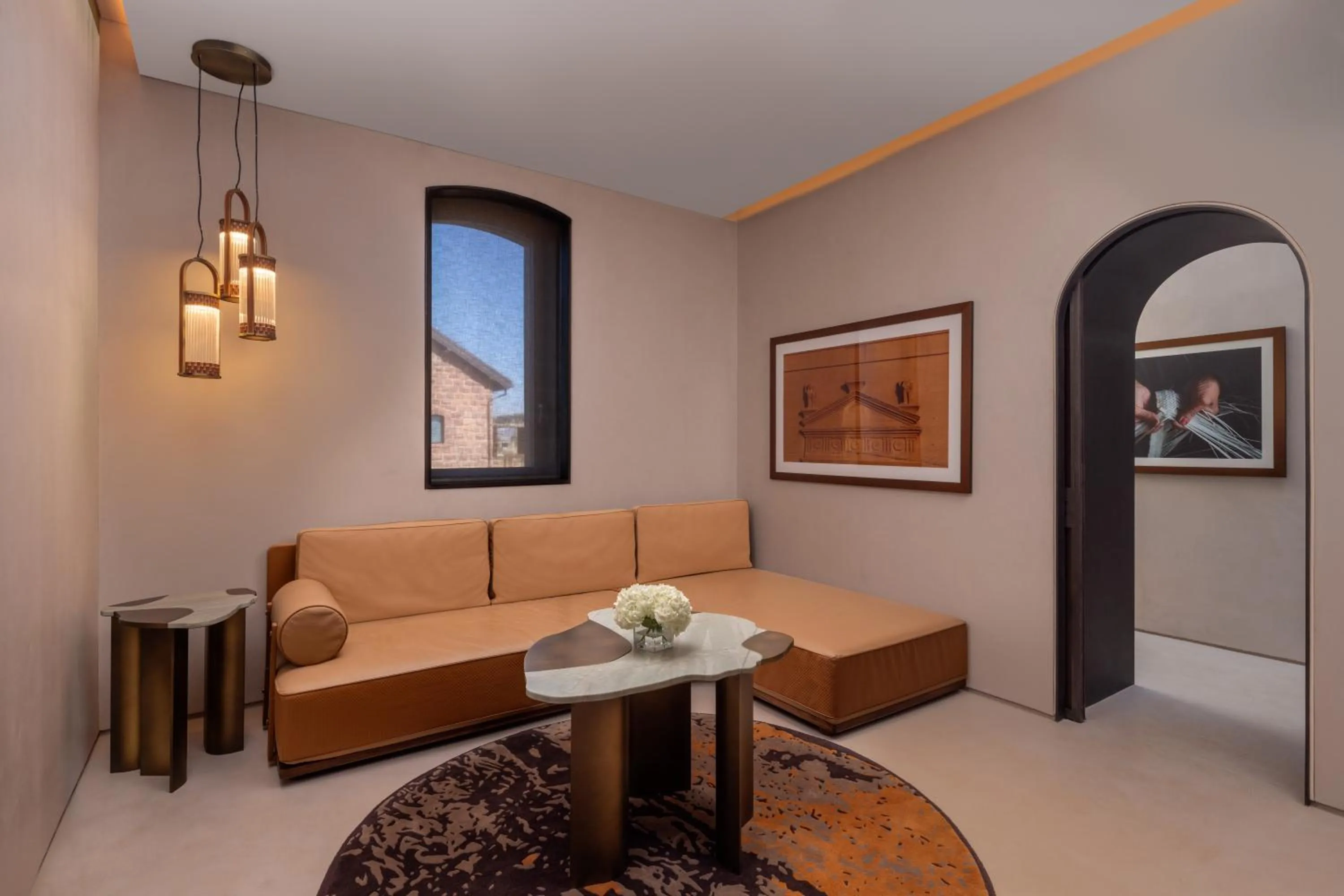 Living room in The Chedi Hegra, AlUla
