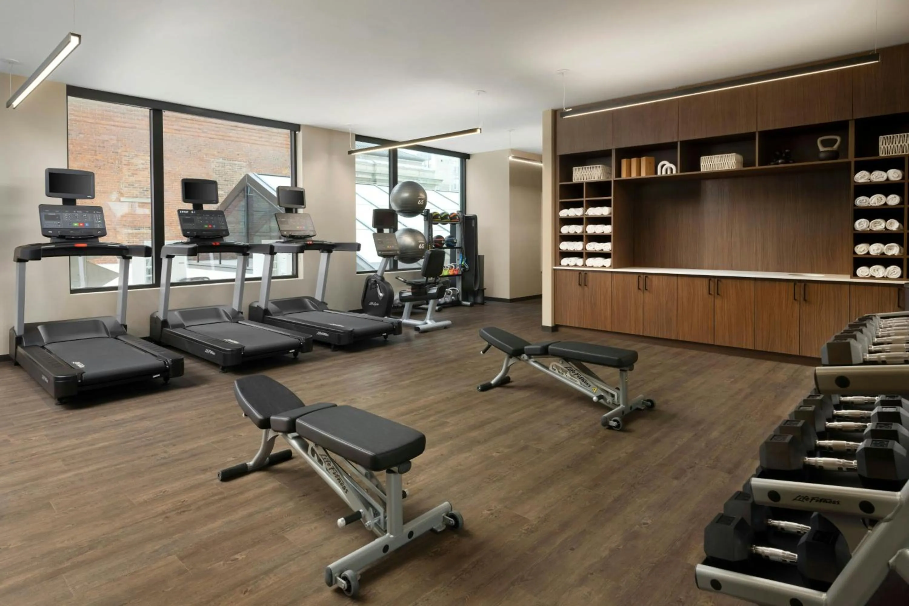 Fitness centre/facilities in AC Hotel Detroit at the Bonstelle