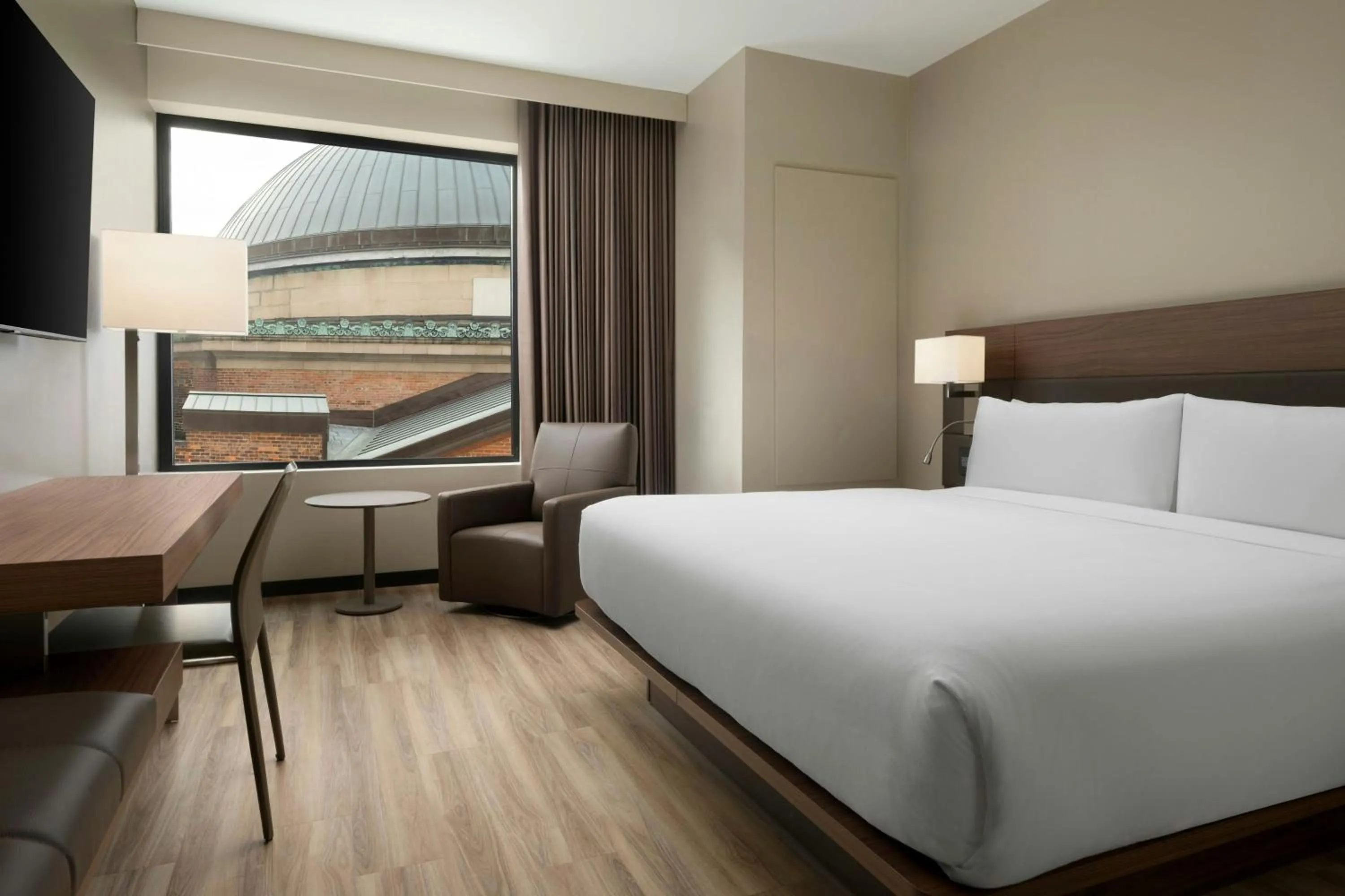 Photo of the whole room, Bed in AC Hotel Detroit at the Bonstelle