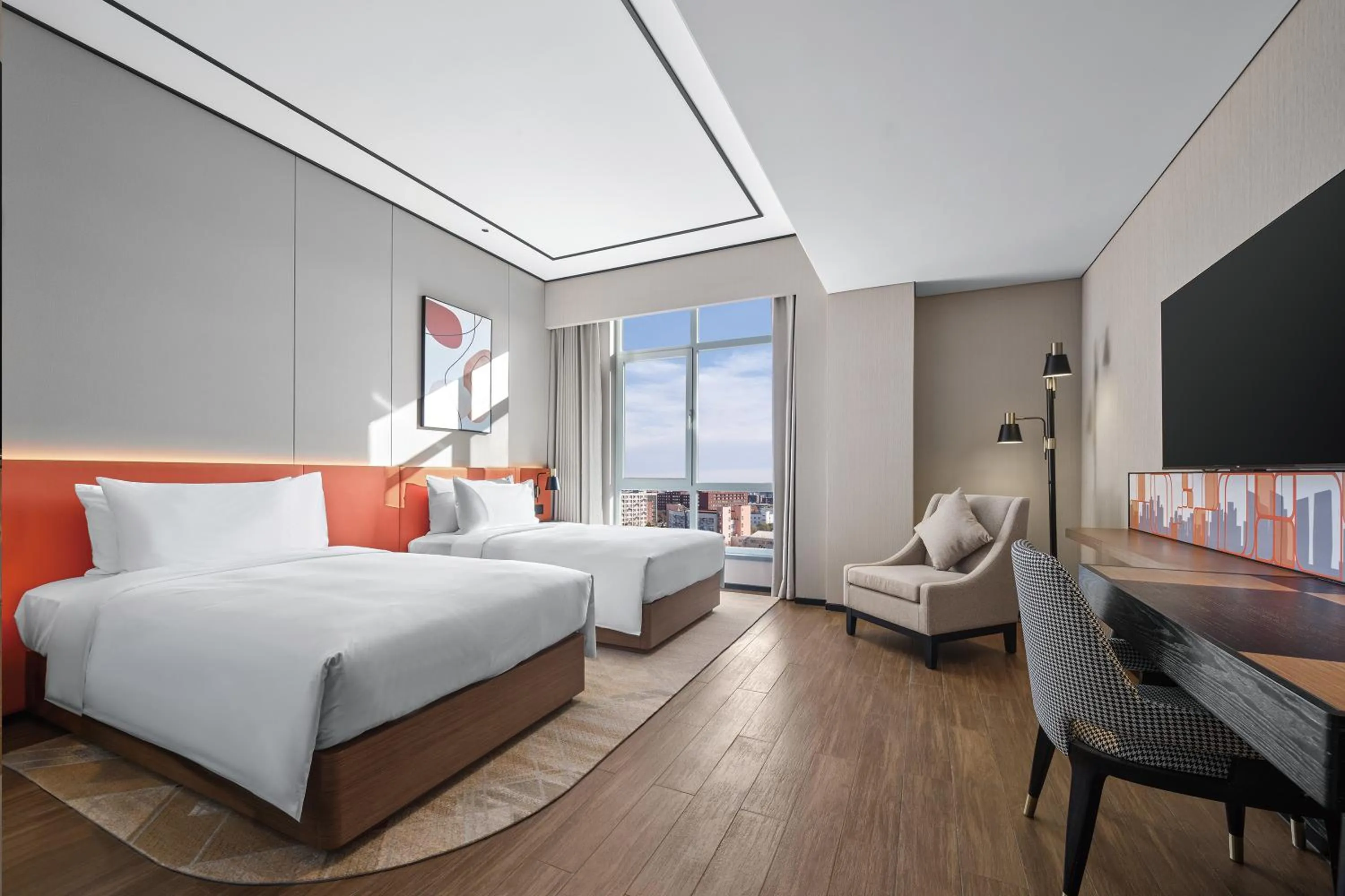 Photo of the whole room, Bed in Hilton Garden Inn Beijing Yizhuang