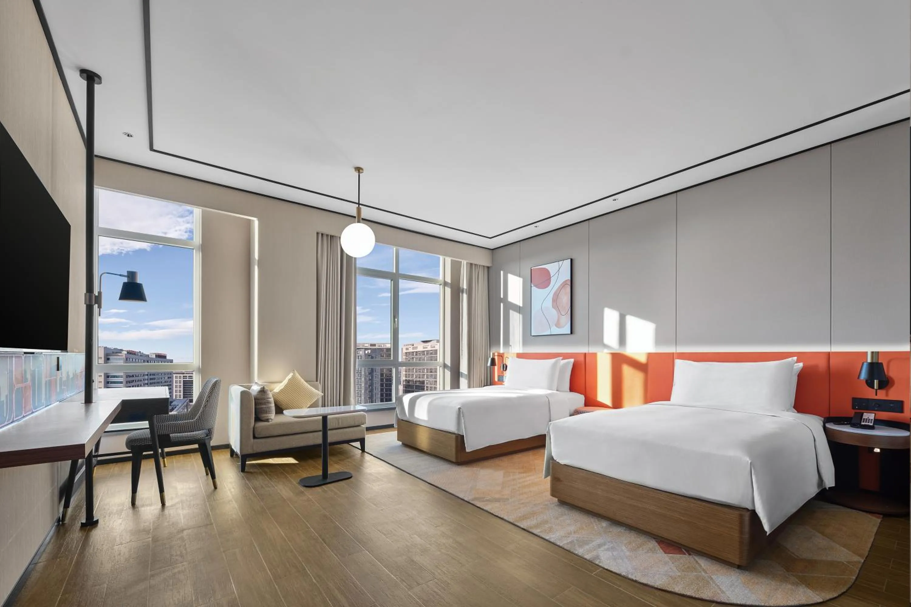 Photo of the whole room, Bed in Hilton Garden Inn Beijing Yizhuang